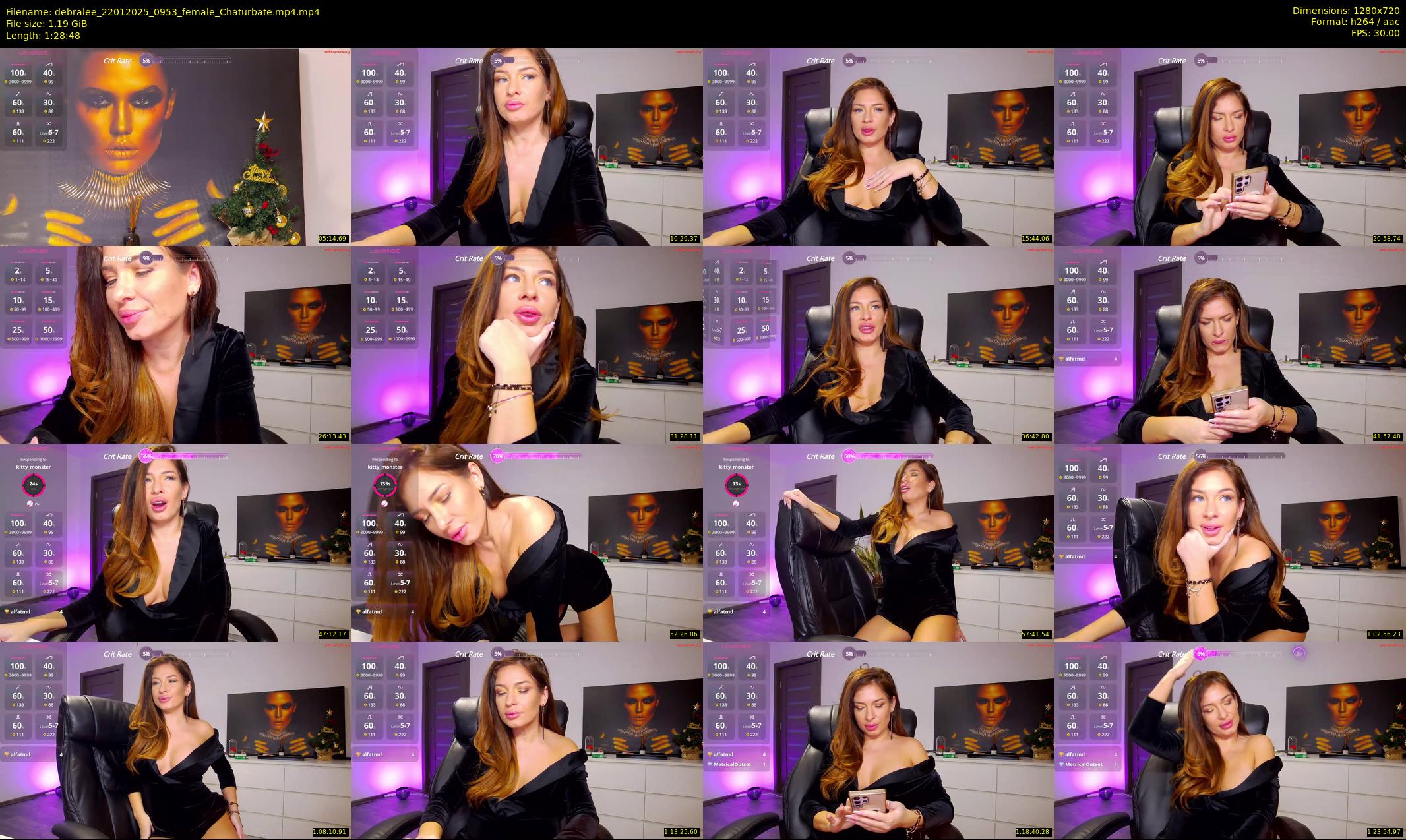 debralee — 89 minute Chaturbate female cam show recording, 720p, Jan 22, 2025