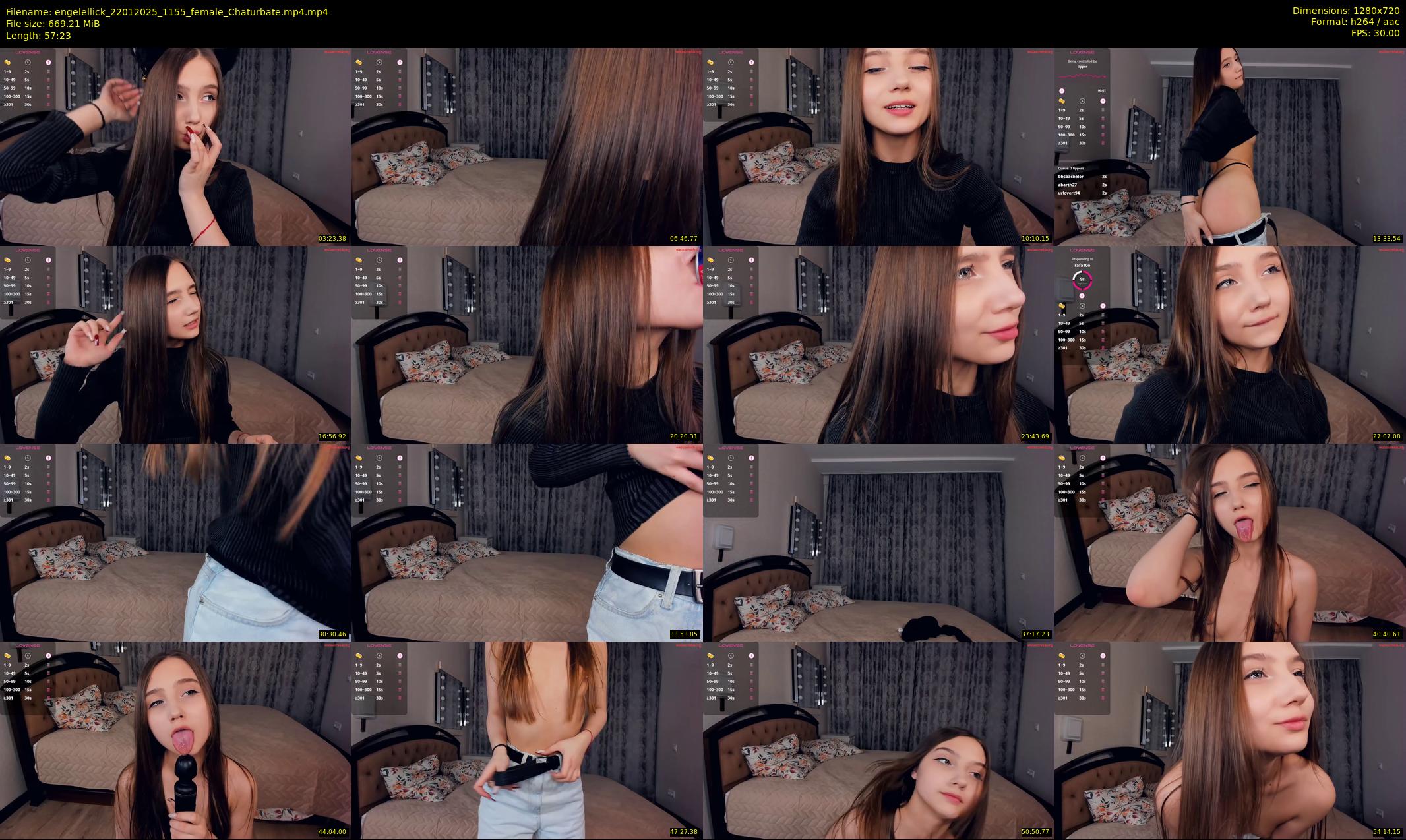 engelellick — 58 minute Chaturbate female cam show recording, 720p, Jan 22, 2025