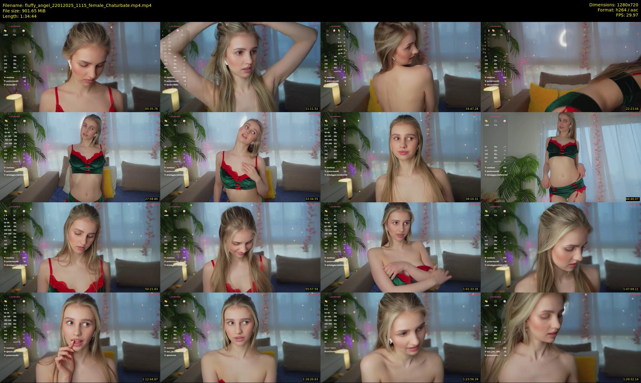 fluffy_angel — 95 minute Chaturbate female cam show recording, 720p, Jan 22, 2025