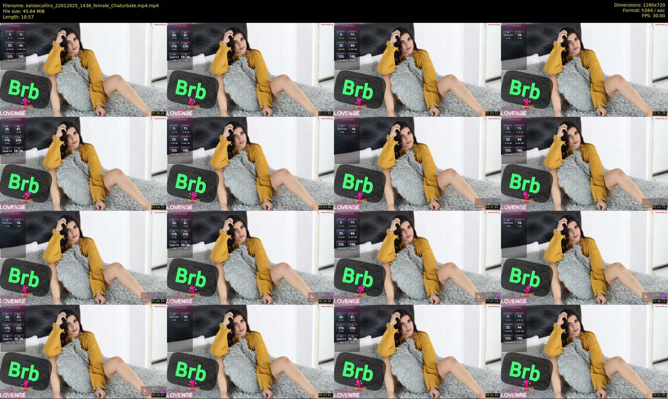 kelsiecollins — 11 minute Chaturbate female cam show recording, 720p, Jan 22, 2025
