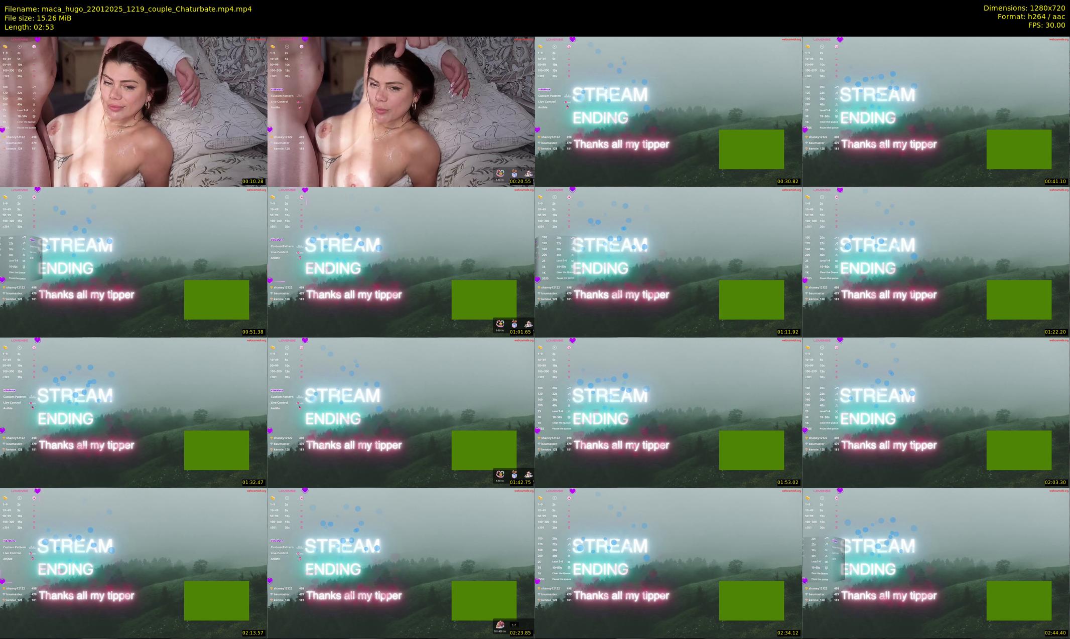 maca_hugo — 3 minute Chaturbate couple cam show recording, 720p, Jan 22, 2025