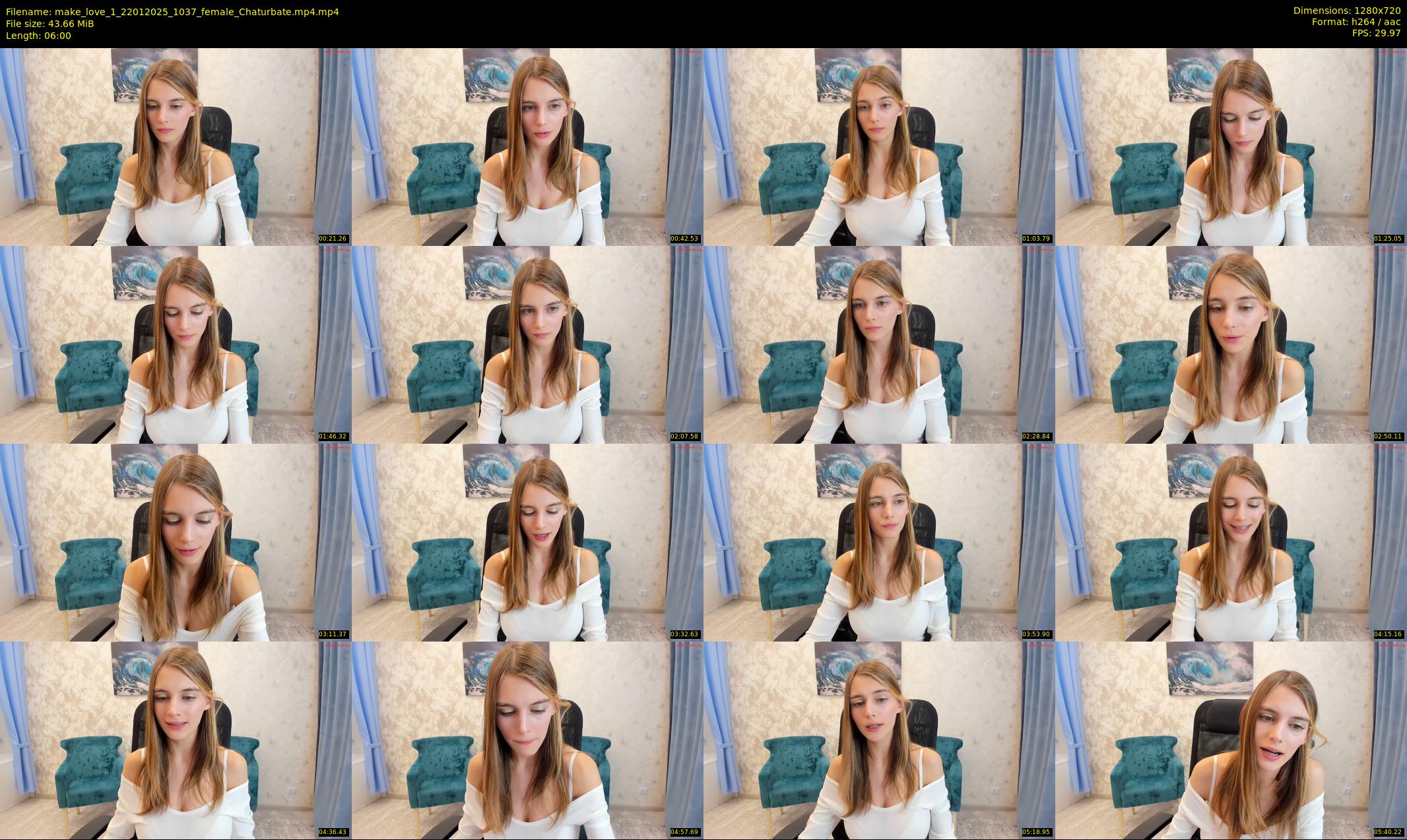 make_love_1 — 6 minute Chaturbate female cam show recording, 720p, Jan 22, 2025