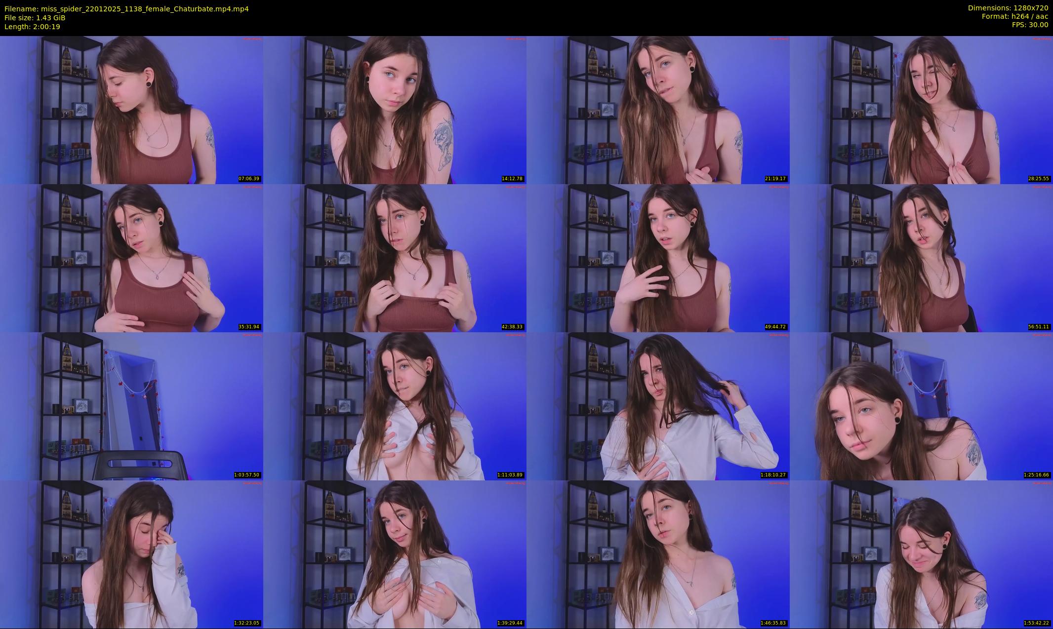 miss_spider — 121 minute Chaturbate female cam show recording, 720p, Jan 22, 2025