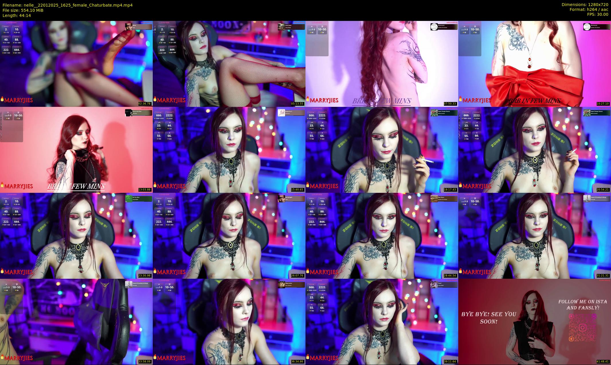 nelle_ — 45 minute Chaturbate female cam show recording, 720p, Jan 22, 2025