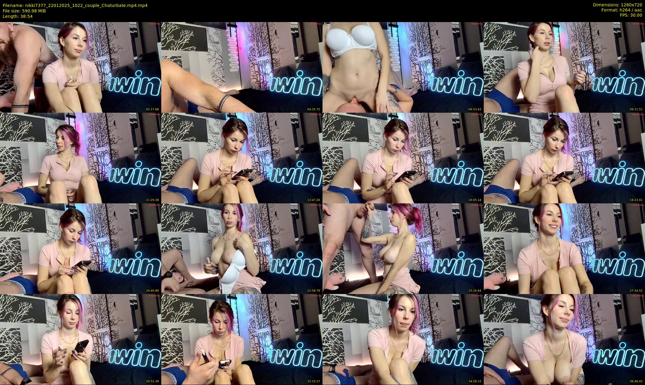 nikki7377 — 39 minute Chaturbate couple cam show recording, 720p, Jan 22, 2025