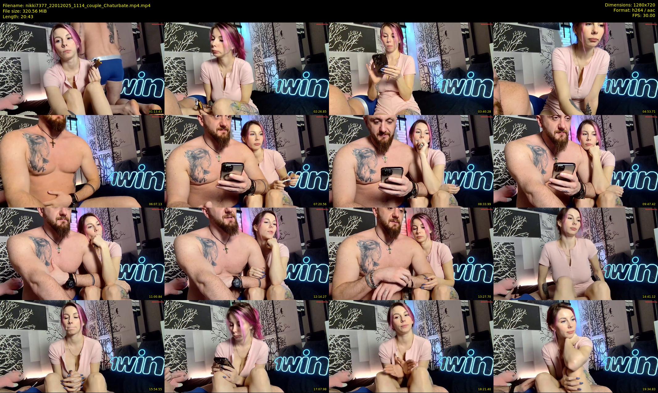 nikki7377 — 21 minute Chaturbate couple cam show recording, 720p, Jan 22, 2025