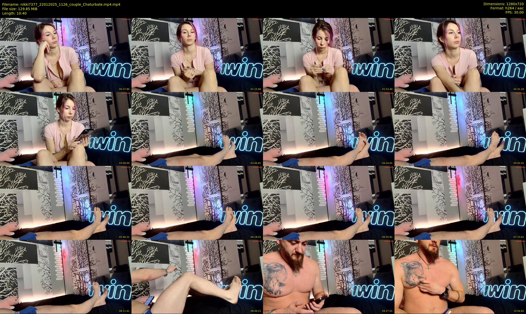 nikki7377 — 11 minute Chaturbate couple cam show recording, 720p, Jan 22, 2025