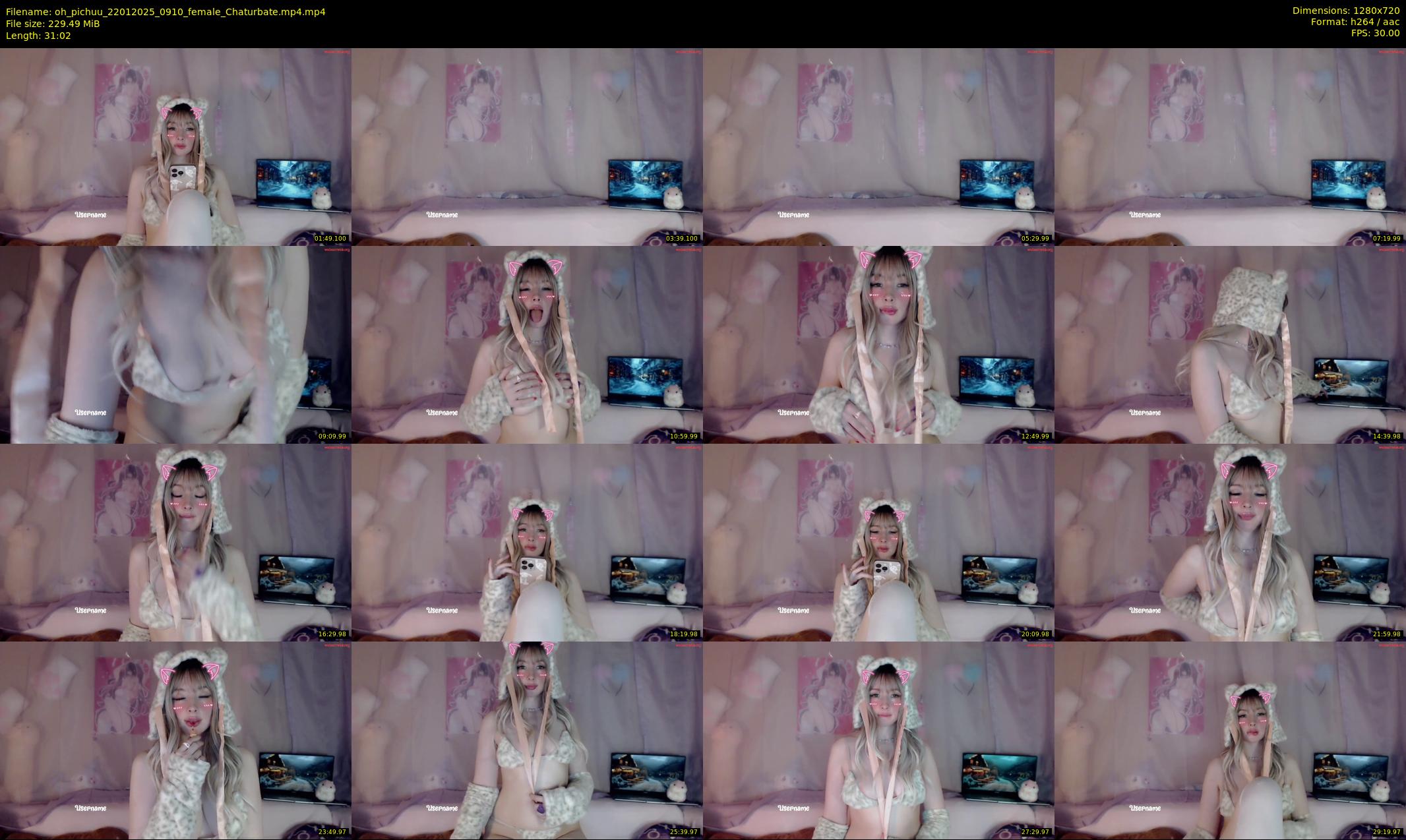 oh_pichuu — 32 minute Chaturbate female cam show recording, 720p, Jan 22, 2025