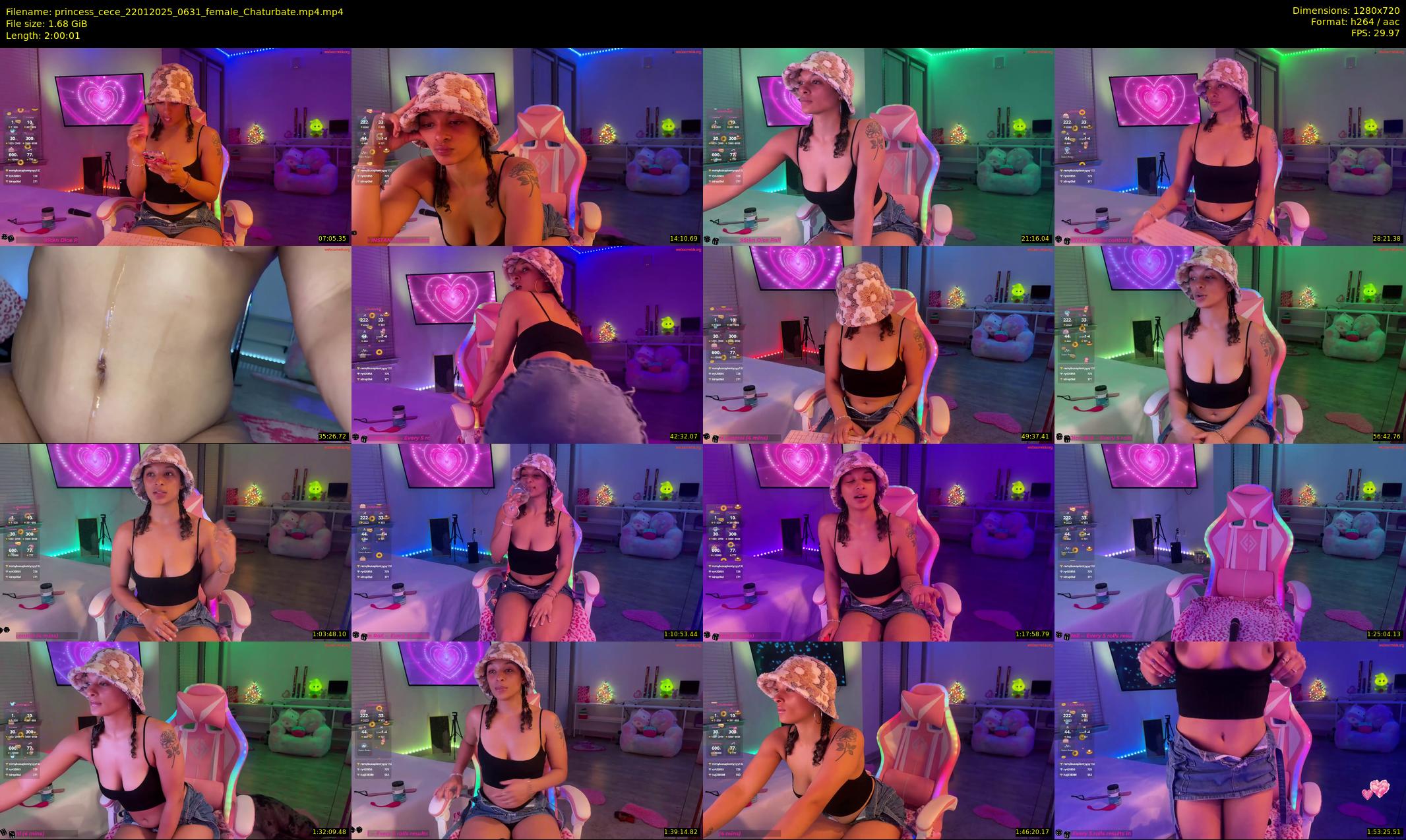 princess_cece — 121 minute Chaturbate female cam show recording, 720p, Jan 22, 2025