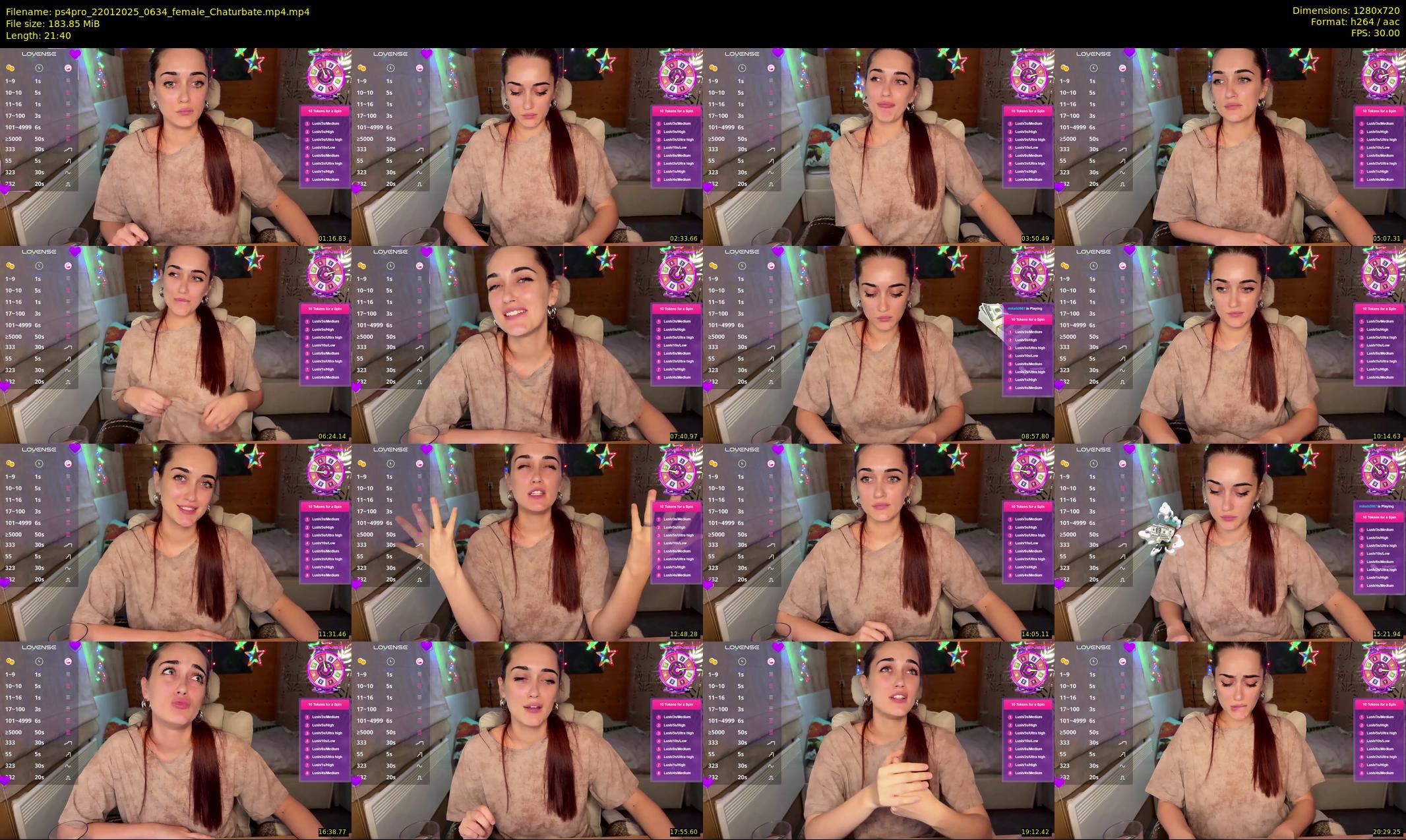 ps4pro — 22 minute Chaturbate female cam show recording, 720p, Jan 22, 2025