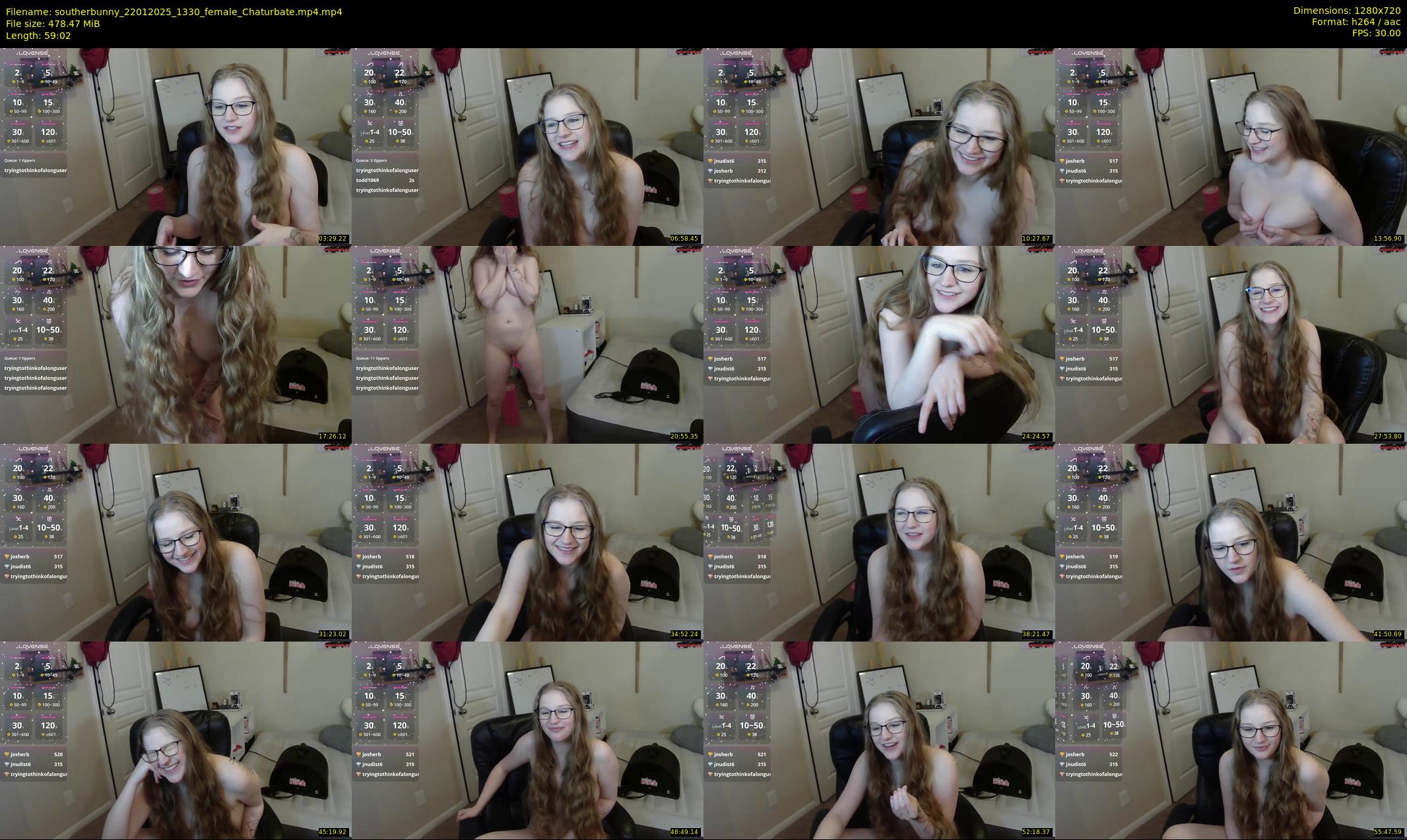 southerbunny — 60 minute Chaturbate female cam show recording, 720p, Jan 22, 2025