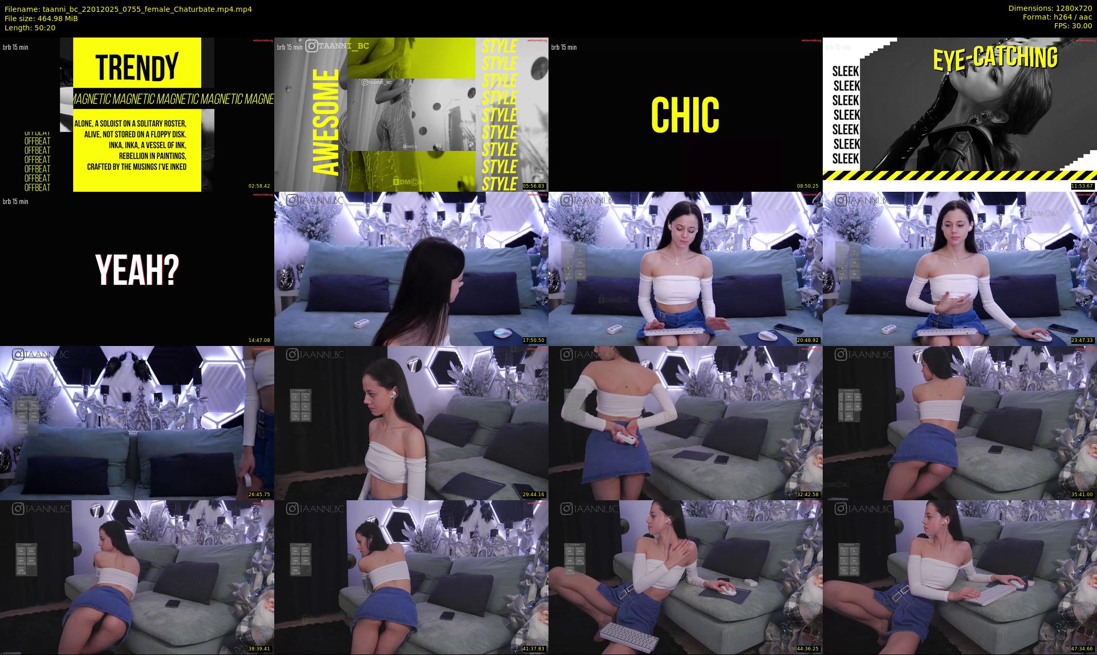 taanni_bc — 51 minute Chaturbate female cam show recording, 720p, Jan 22, 2025