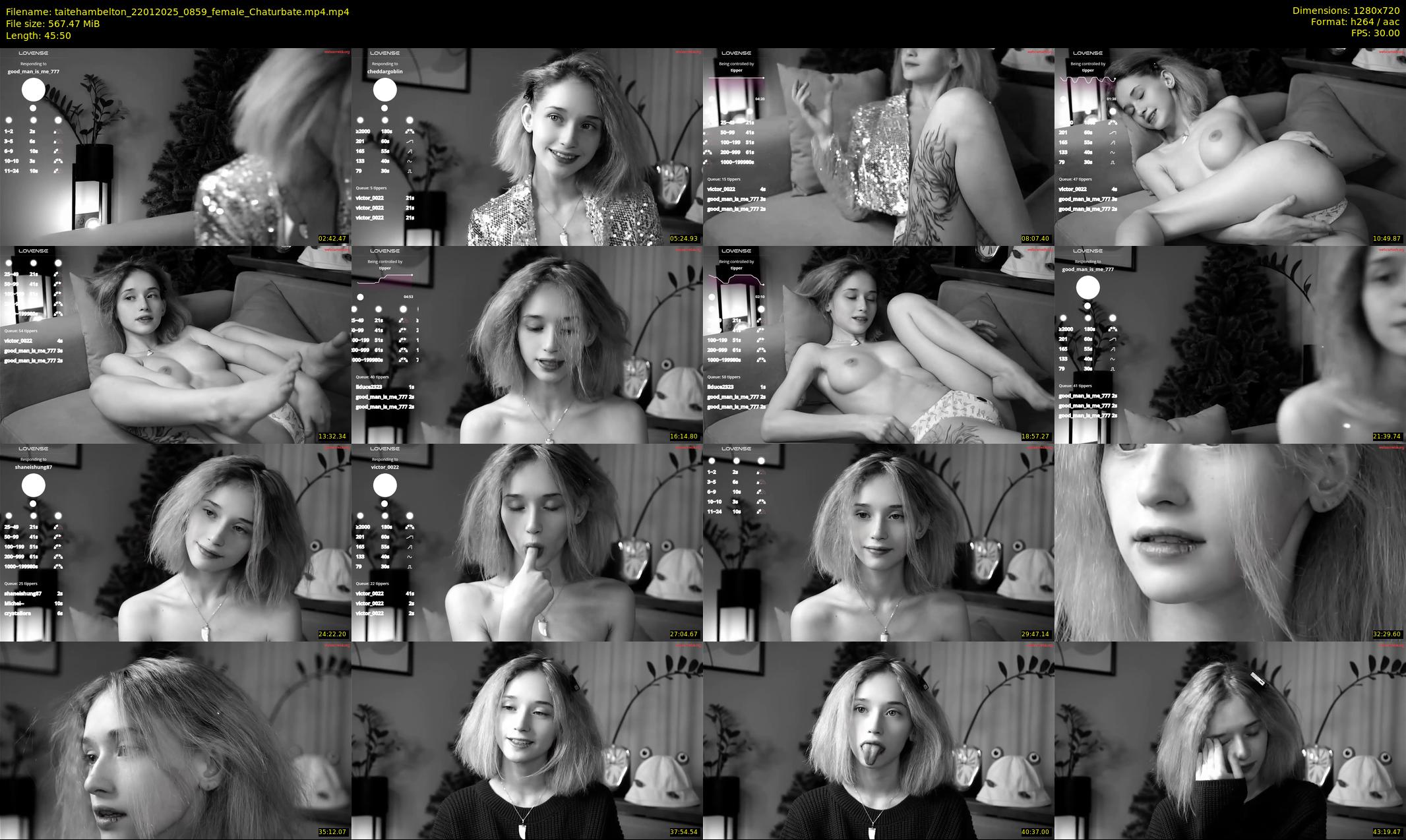 taitehambelton — 46 minute Chaturbate female cam show recording, 720p, Jan 22, 2025