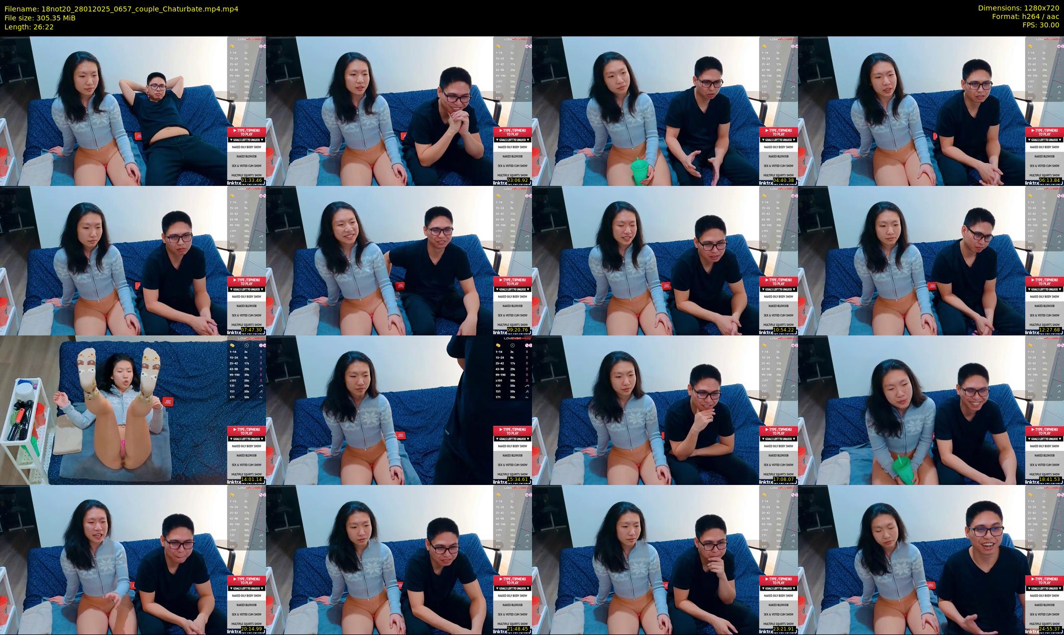 18not20 — 27 minute Chaturbate couple cam show recording, 720p, Jan 28, 2025