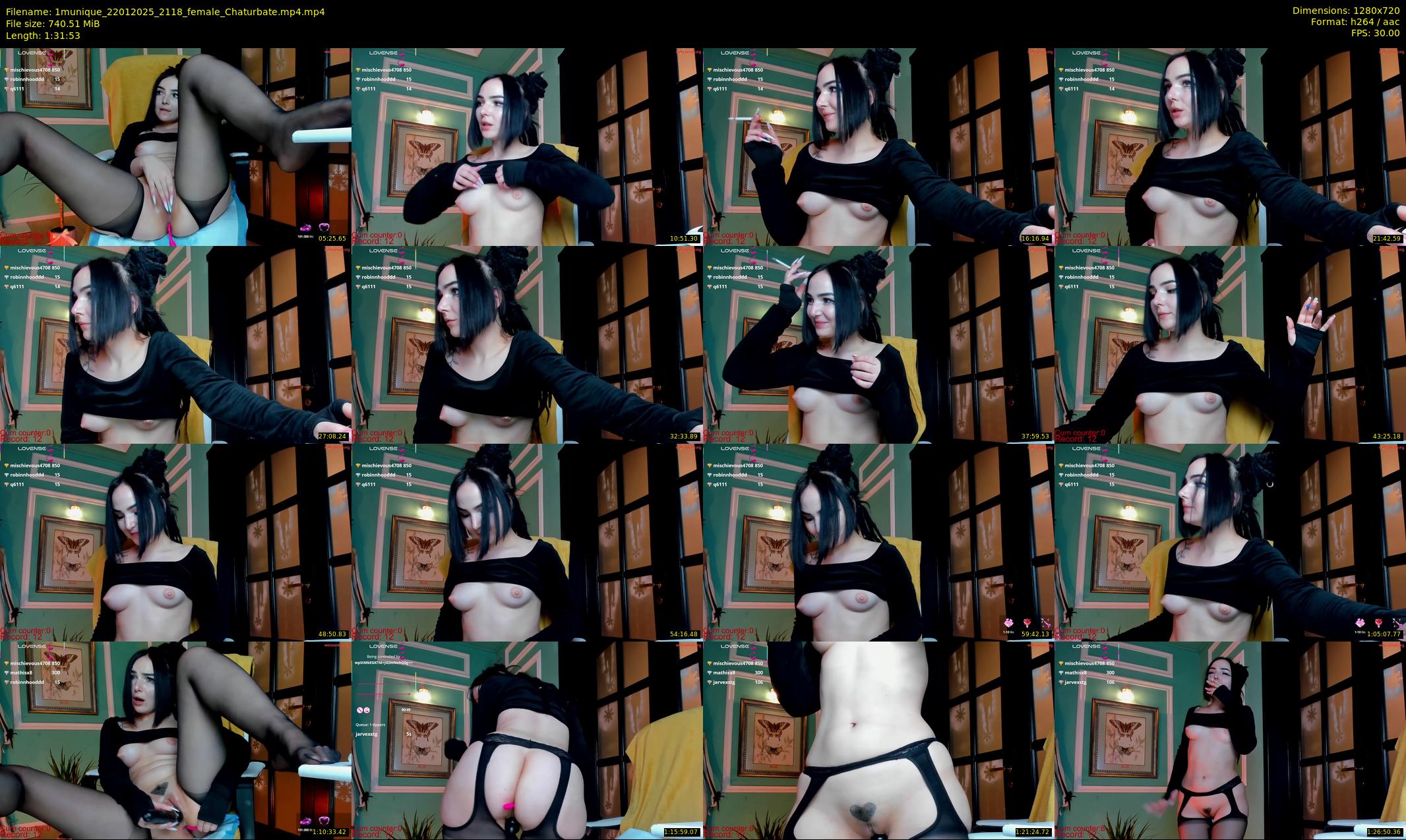 1munique — 92 minute Chaturbate female cam show recording, 720p, Jan 22, 2025