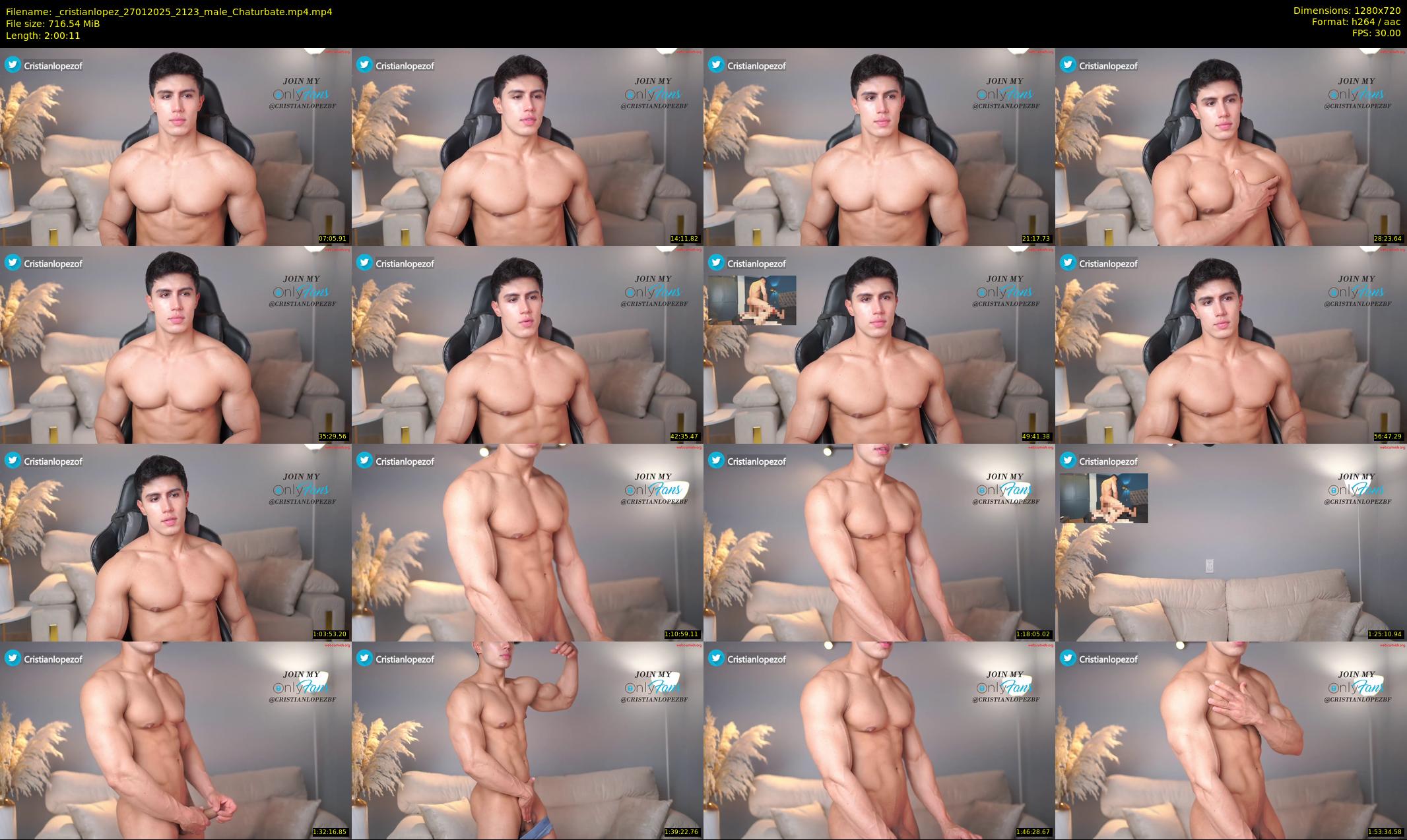 _cristianlopez — 121 minute Chaturbate male cam show recording, 720p, Jan 27, 2025