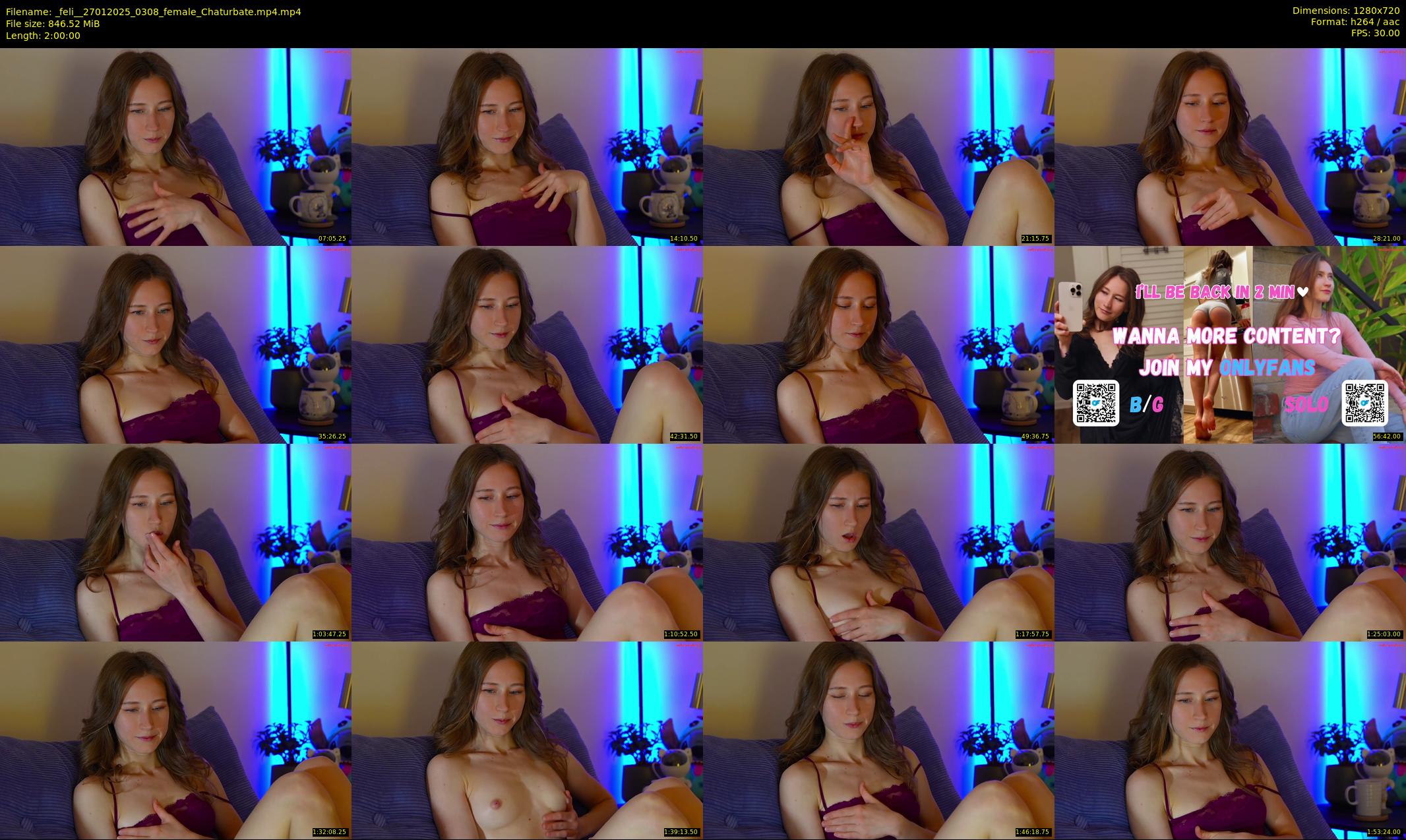 _feli_ — 120 minute Chaturbate female cam show recording, 720p, Jan 27, 2025