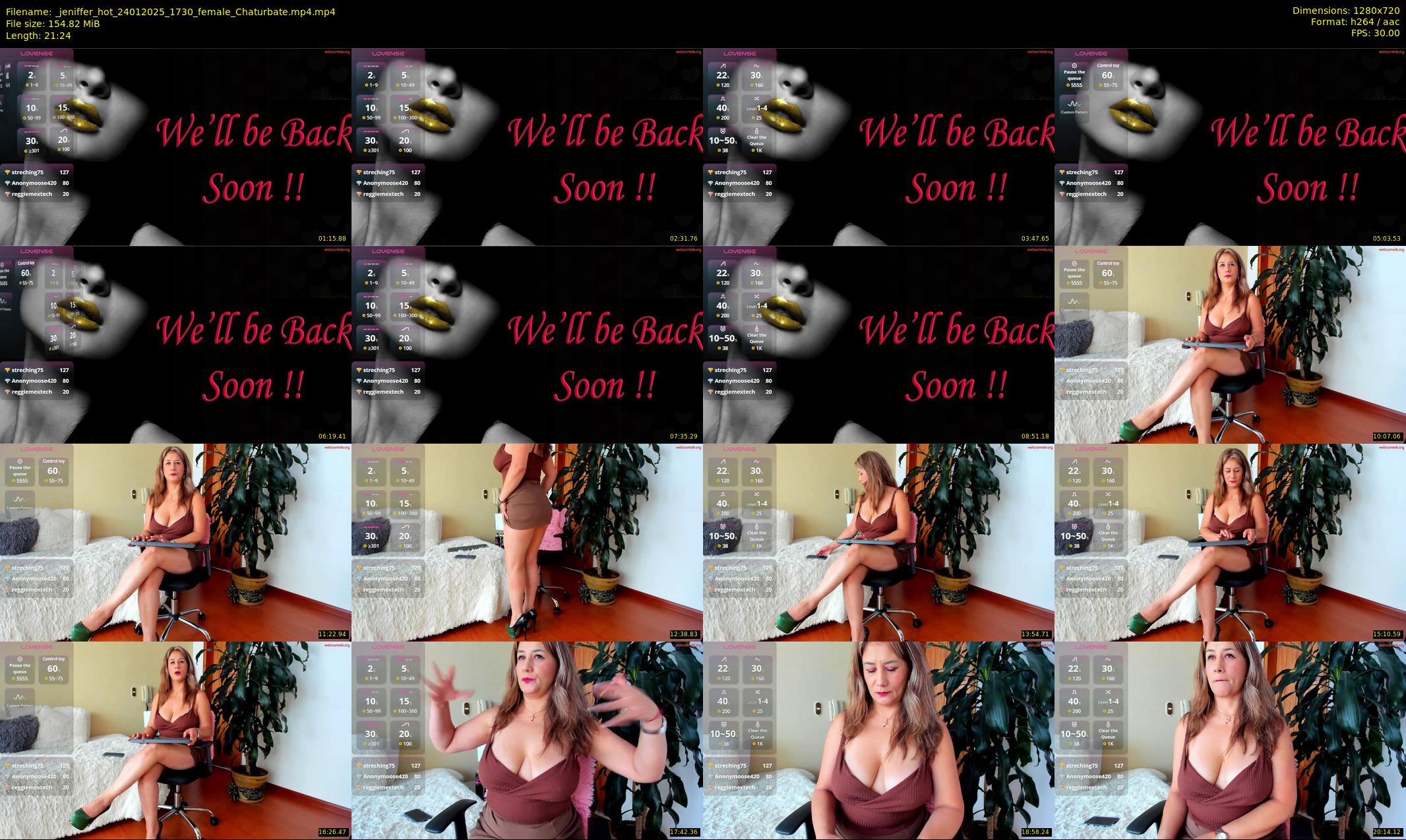 _jeniffer_hot — 22 minute Chaturbate female cam show recording, 720p, Jan 24, 2025