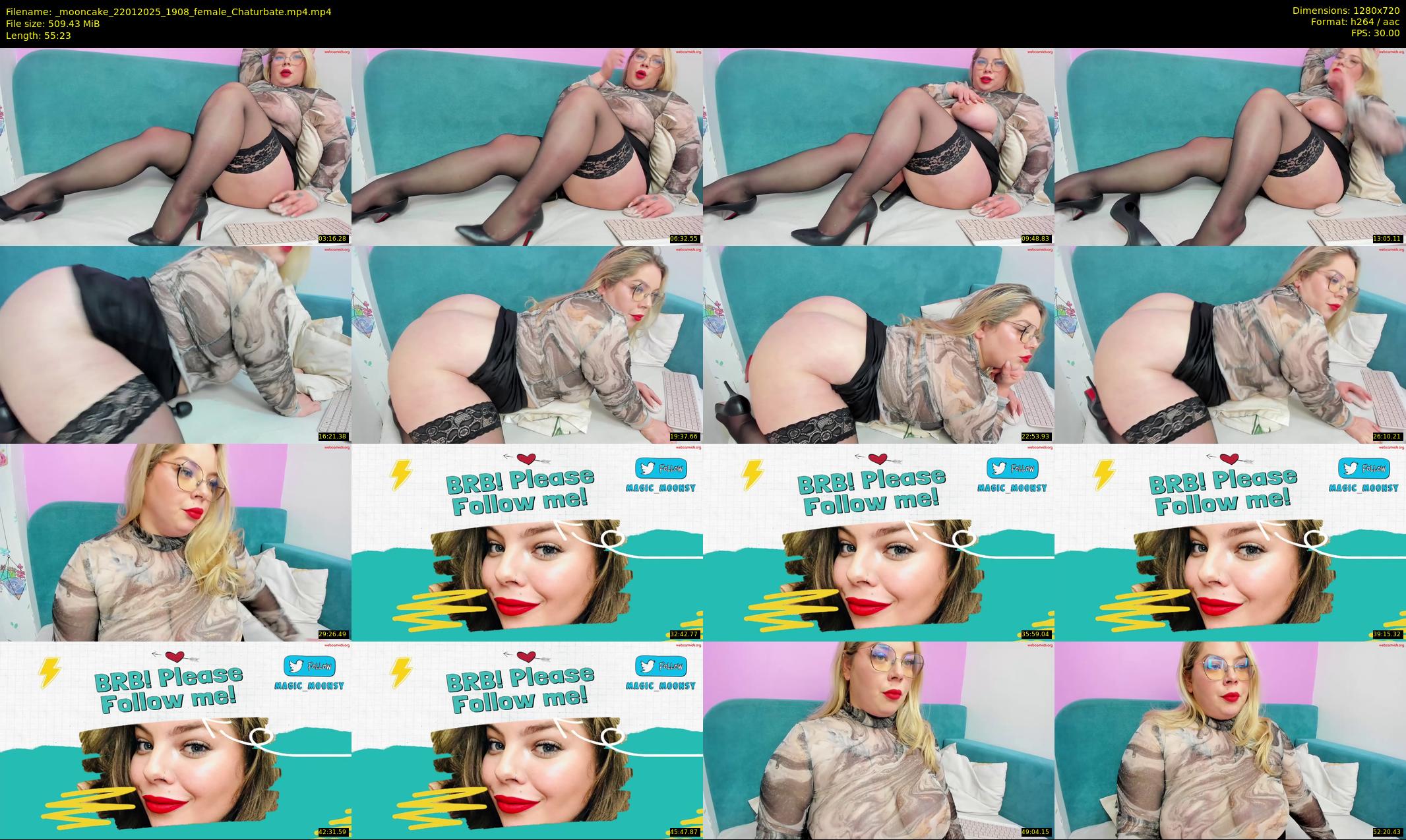 _mooncake — 56 minute Chaturbate female cam show recording, 720p, Jan 22, 2025