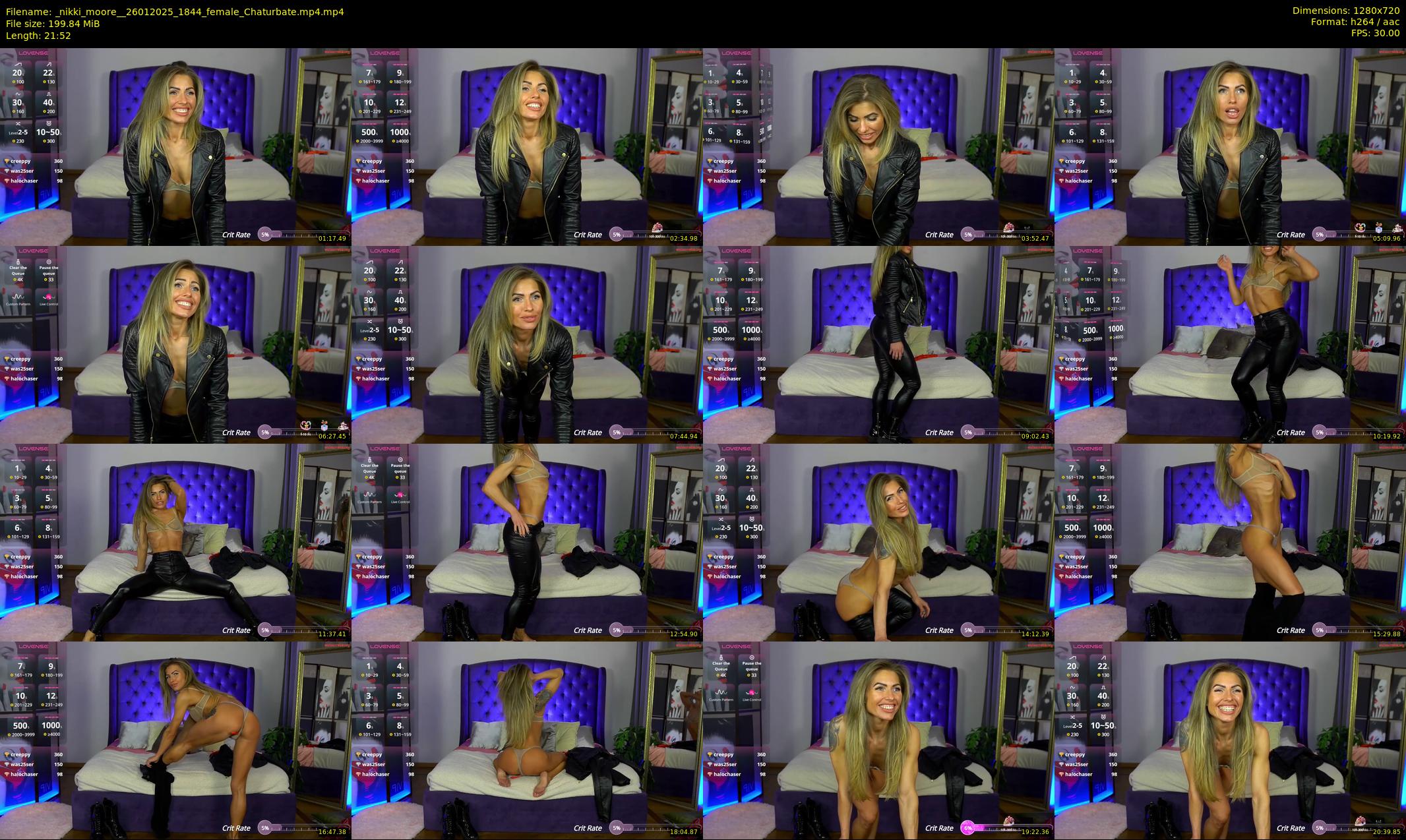_nikki_moore_ — 22 minute Chaturbate female cam show recording, 720p, Jan 26, 2025