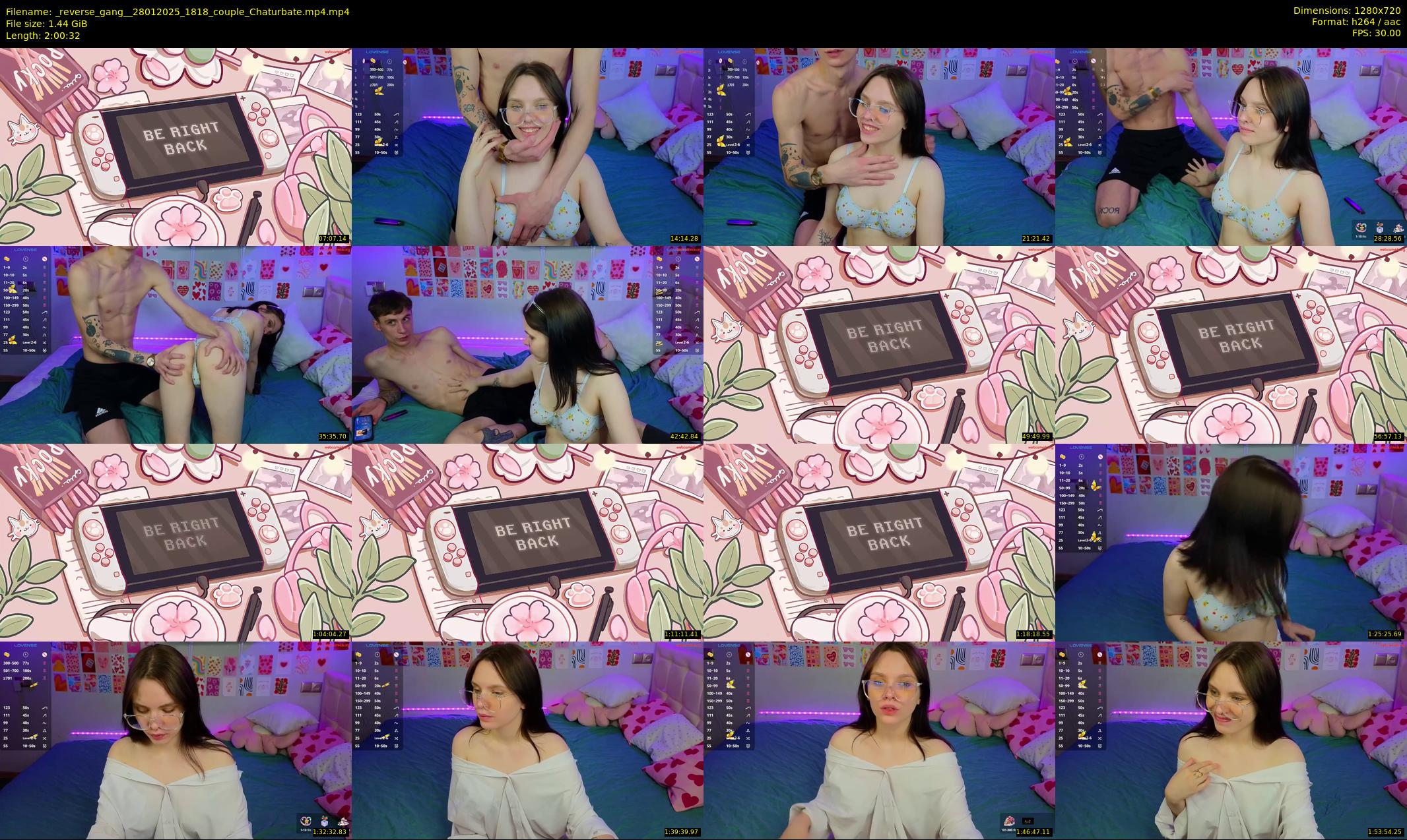 _reverse_gang_ — 121 minute Chaturbate couple cam show recording, 720p, Jan 28, 2025