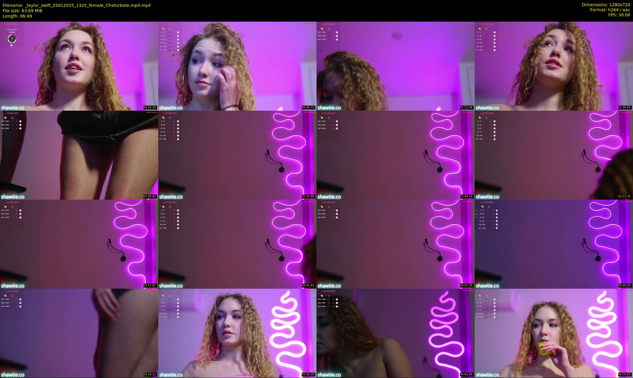 _taylor_swift — 7 minute Chaturbate female cam show recording, 720p, Jan 25, 2025