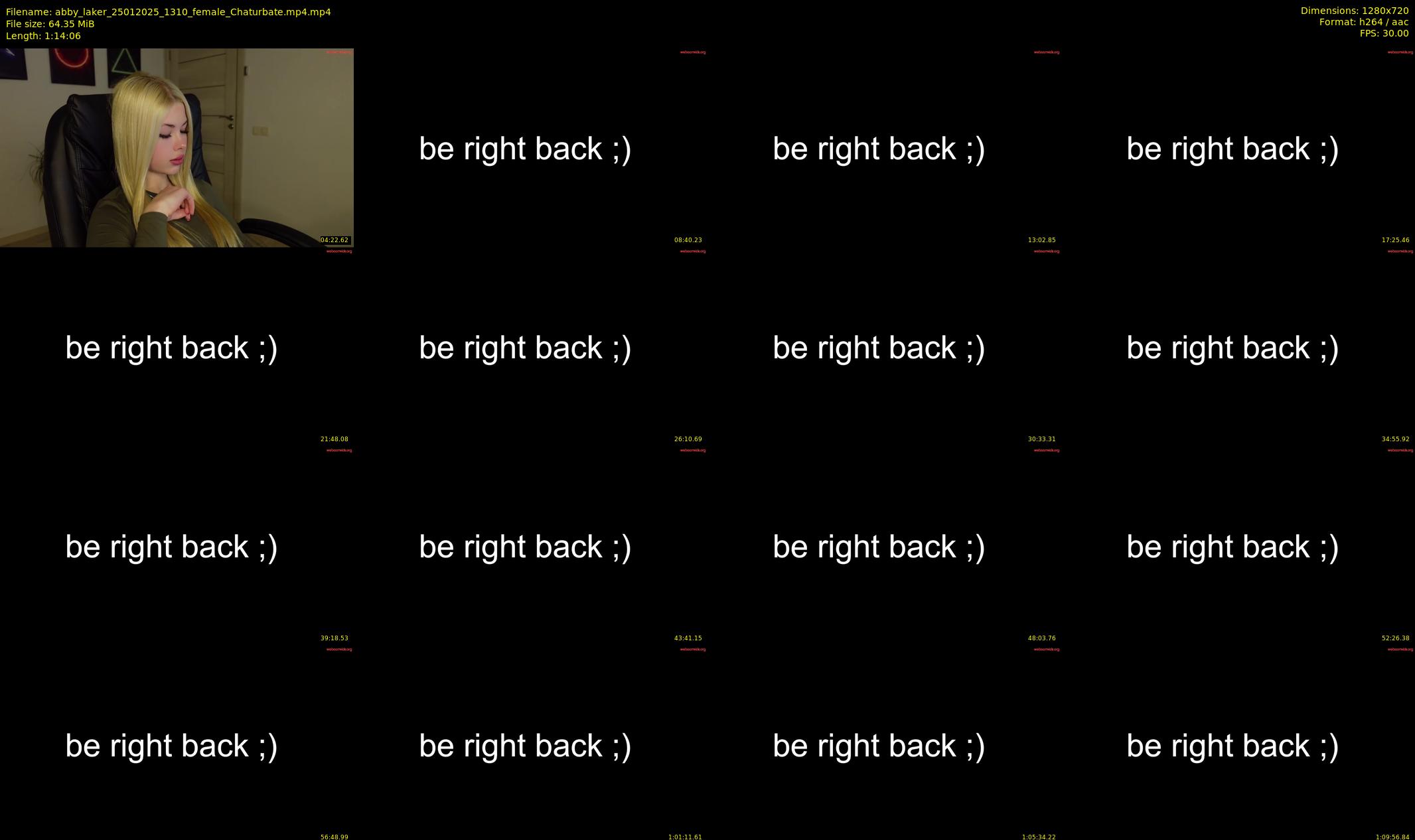 abby_laker — 75 minute Chaturbate female cam show recording, 720p, Jan 25, 2025