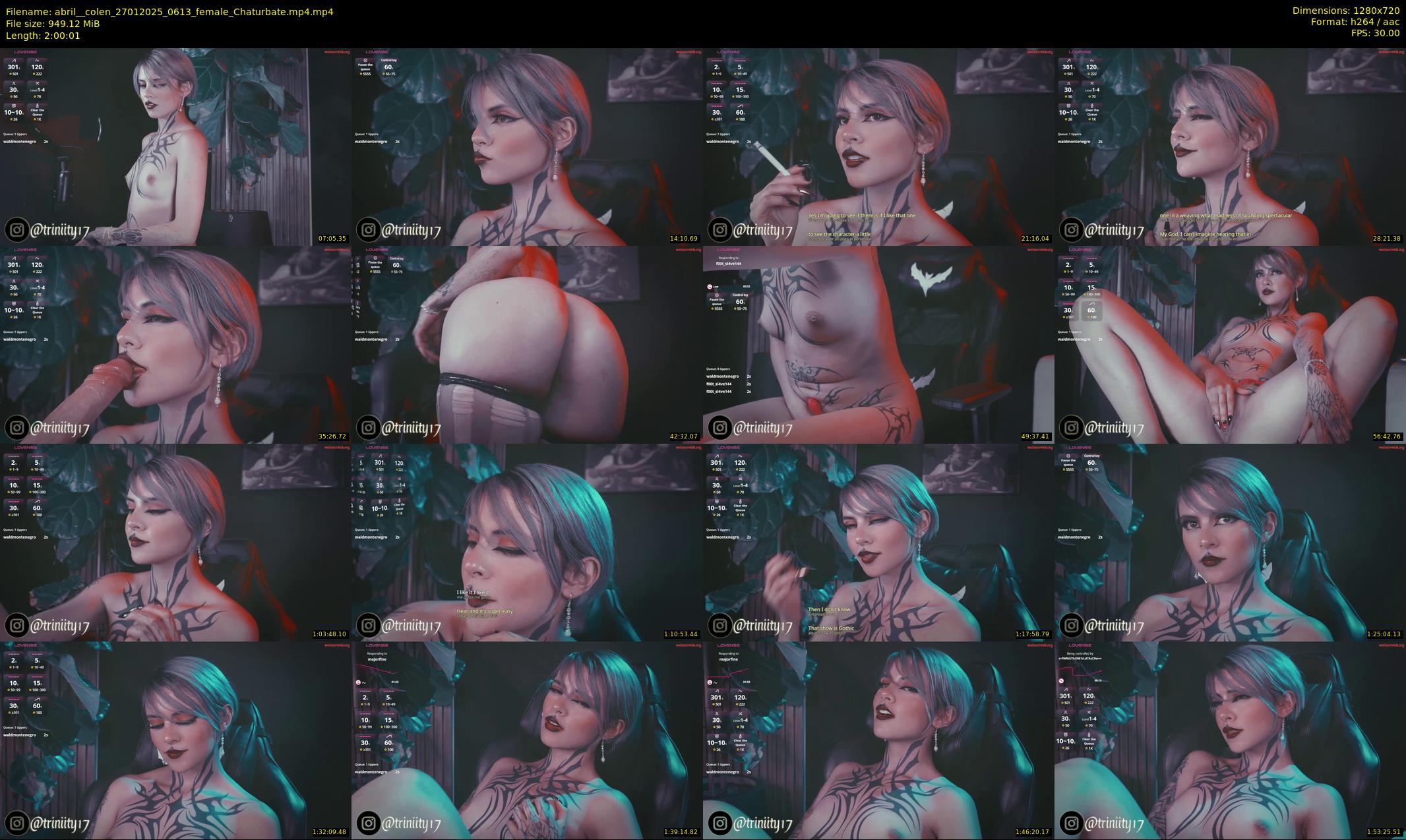 abril__colen — 121 minute Chaturbate female cam show recording, 720p, Jan 27, 2025