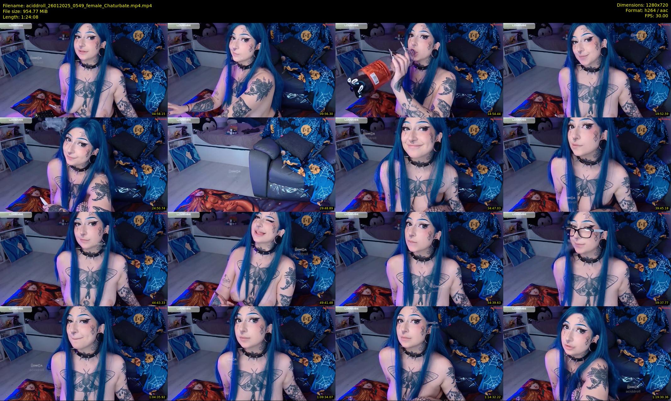 aciddroll — 85 minute Chaturbate female cam show recording, 720p, Jan 26, 2025