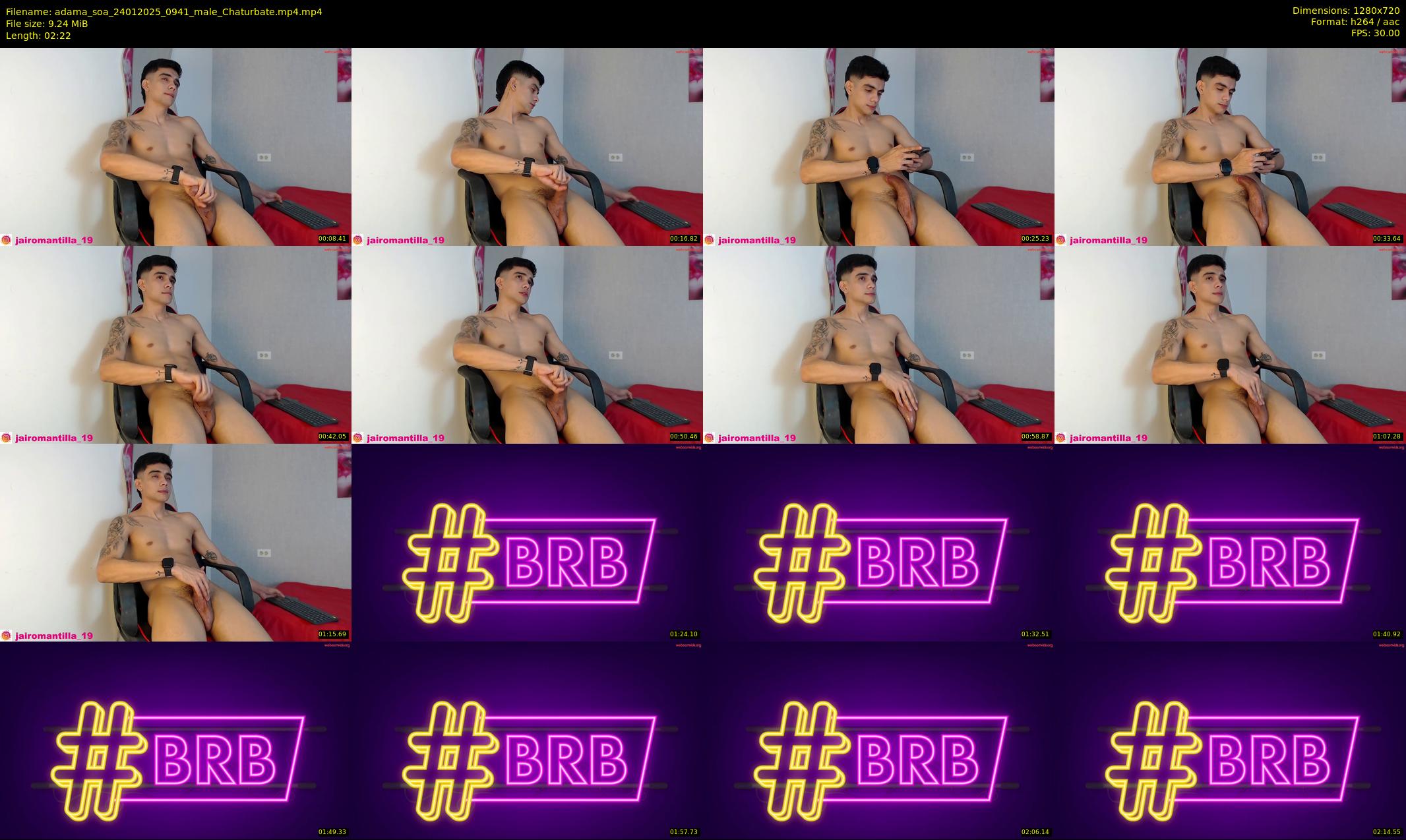 adama_soa — 3 minute Chaturbate male cam show recording, 720p, Jan 24, 2025
