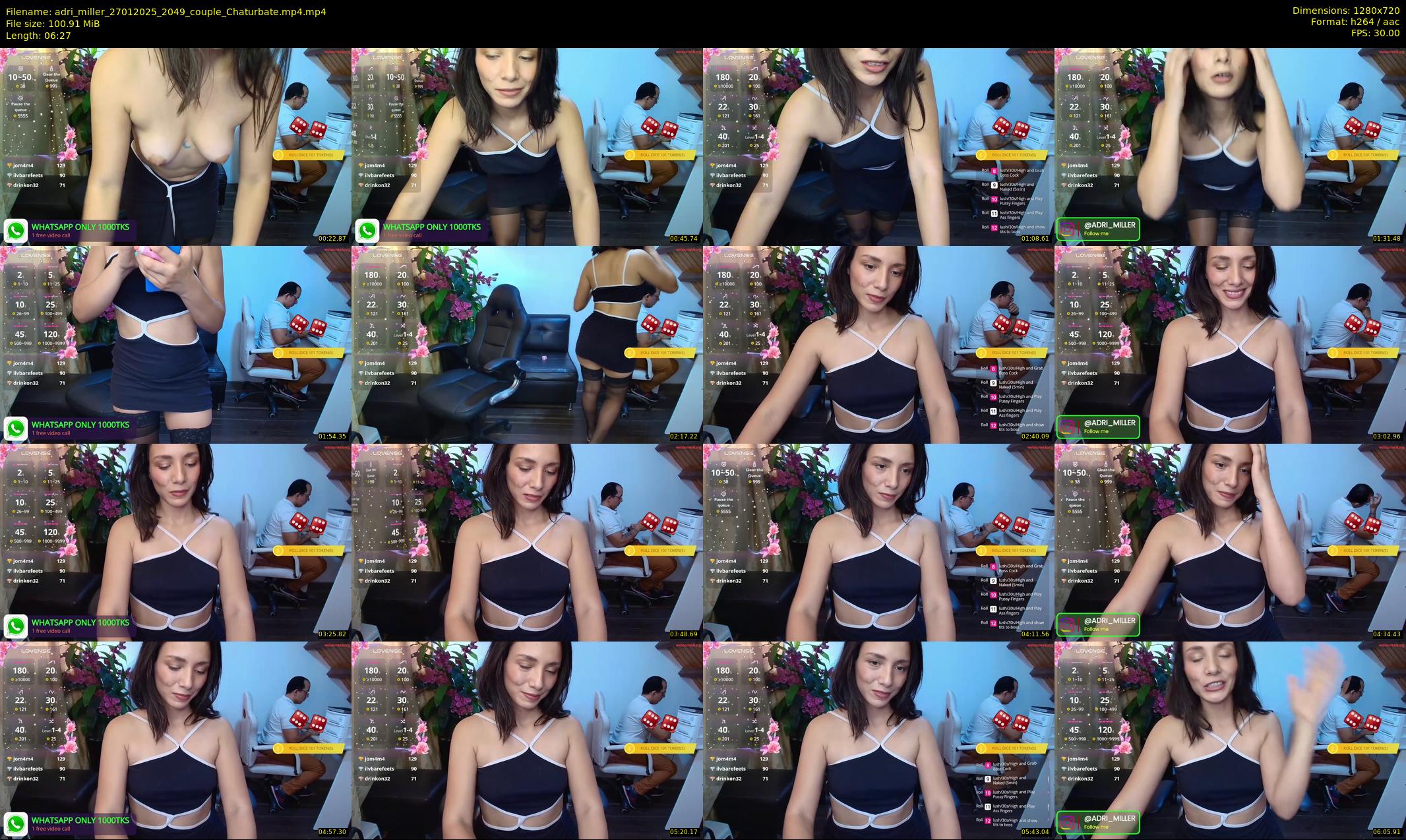 adri_miller — 7 minute Chaturbate couple cam show recording, 720p, Jan 27, 2025