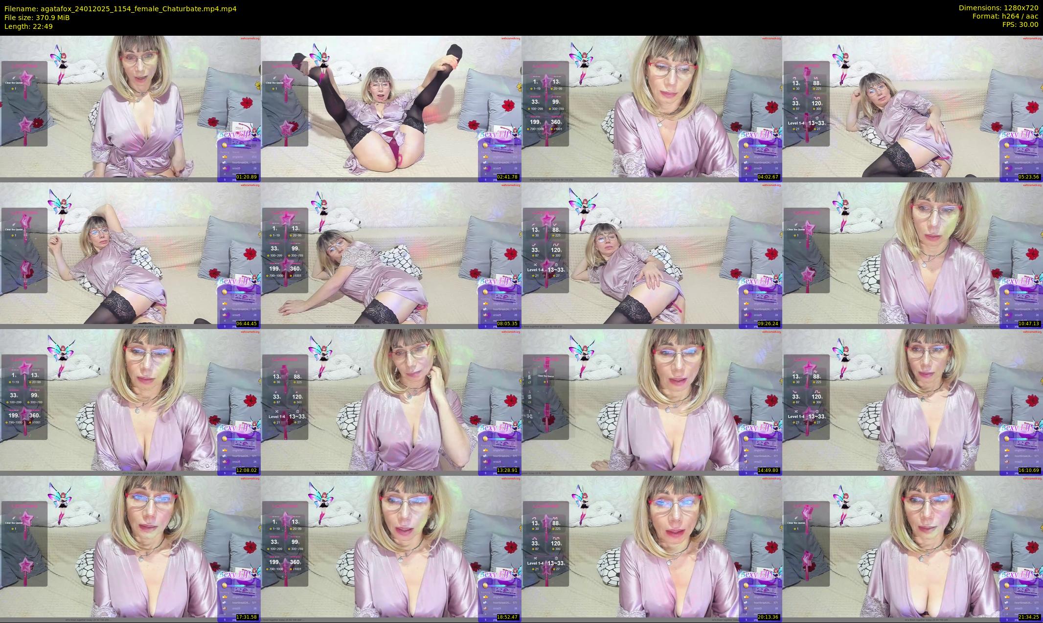 agatafox — 23 minute Chaturbate female cam show recording, 720p, Jan 24, 2025