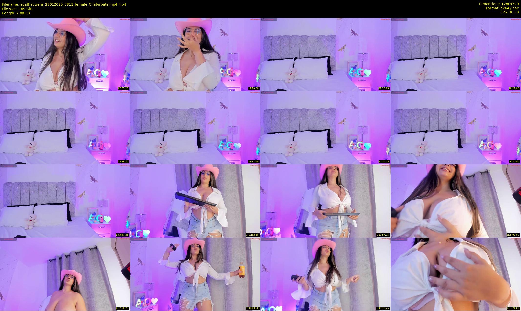 agathaowens — 120 minute Chaturbate female cam show recording, 720p, Jan 23, 2025