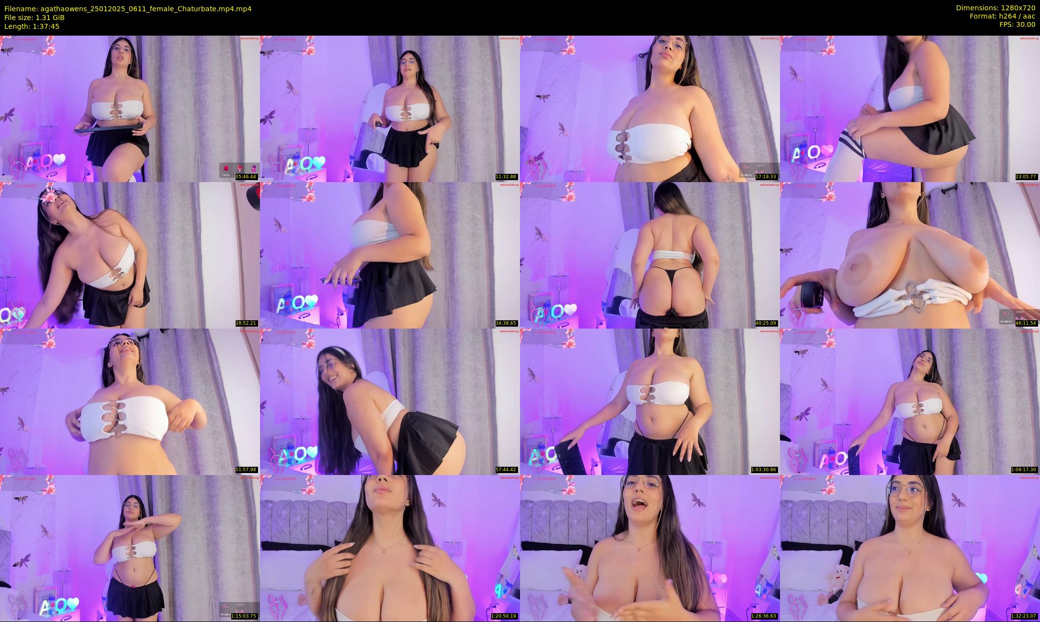 agathaowens — 98 minute Chaturbate female cam show recording, 720p, Jan 25, 2025