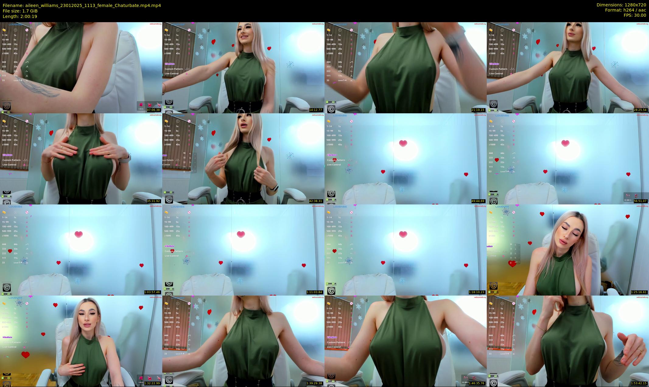aileen_williams — 121 minute Chaturbate female cam show recording, 720p, Jan 23, 2025