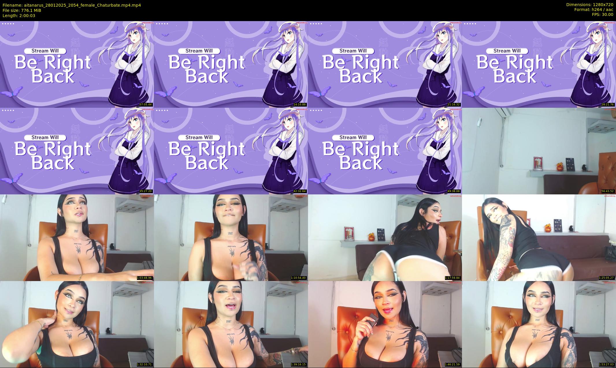 aitanarus — 121 minute Chaturbate female cam show recording, 720p, Jan 28, 2025