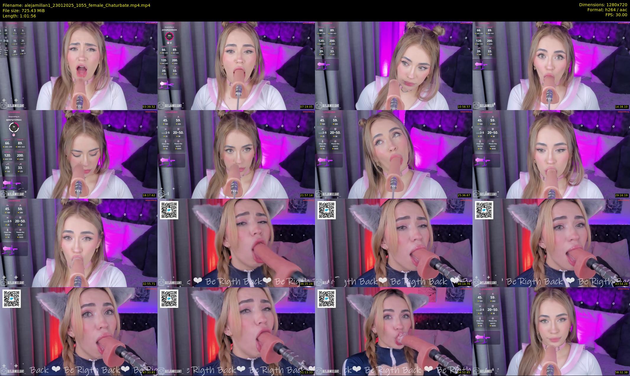 alejamillan1 — 62 minute Chaturbate female cam show recording, 720p, Jan 23, 2025