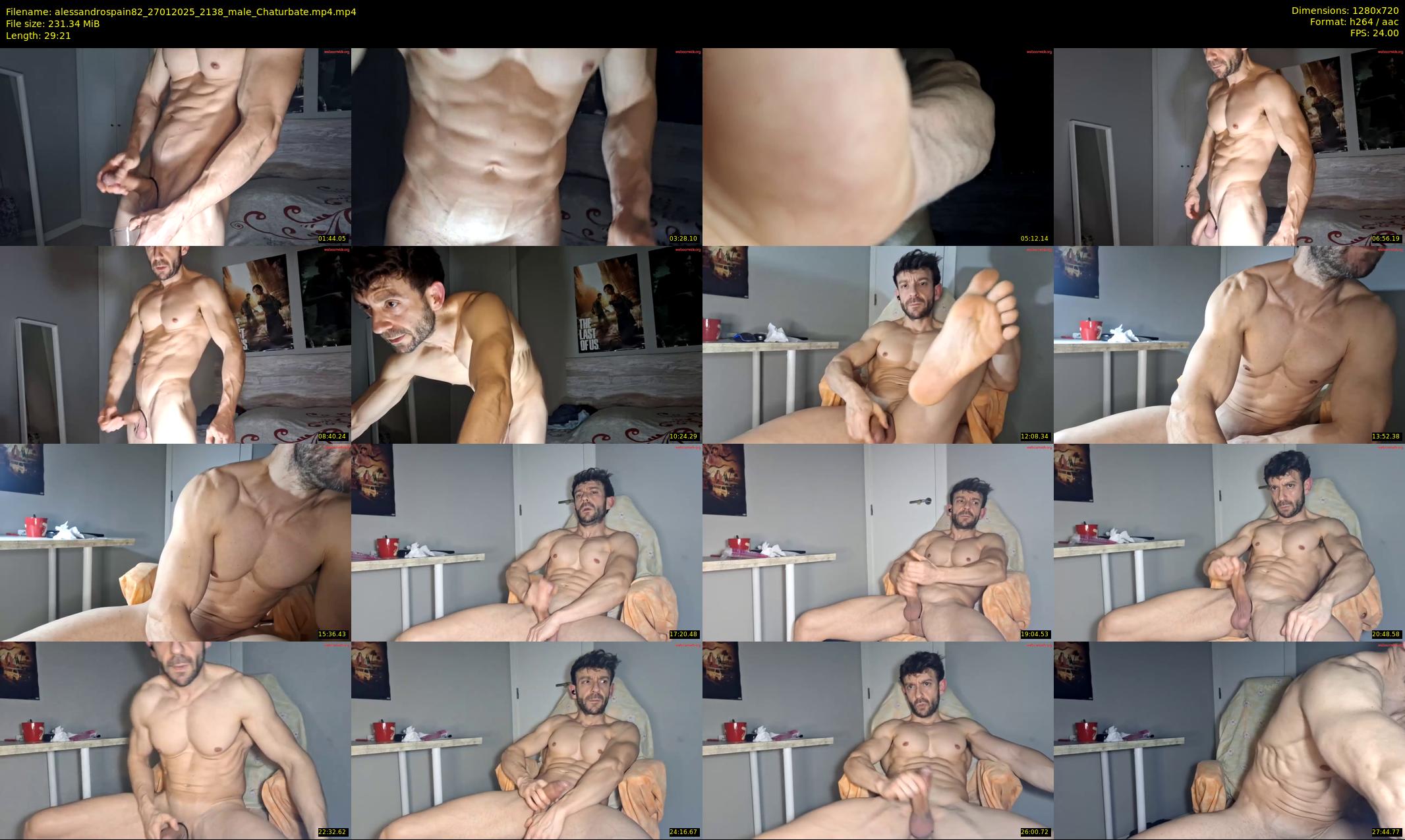 alessandrospain82 — 30 minute Chaturbate male cam show recording, 720p, Jan 27, 2025