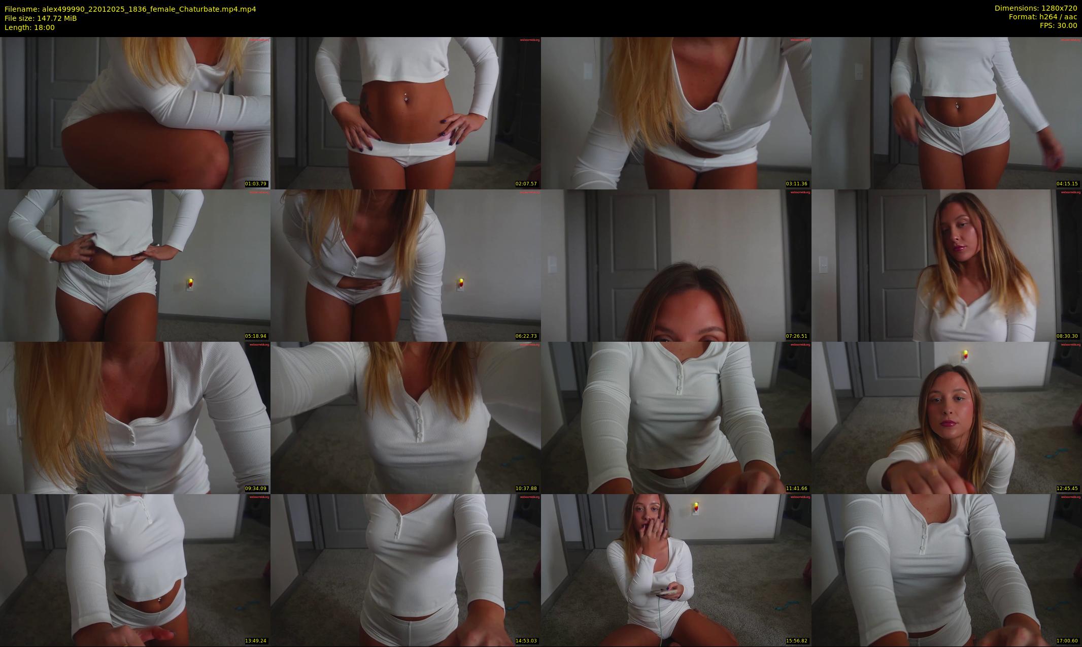 alex499990 — 18 minute Chaturbate female cam show recording, 720p, Jan 22, 2025