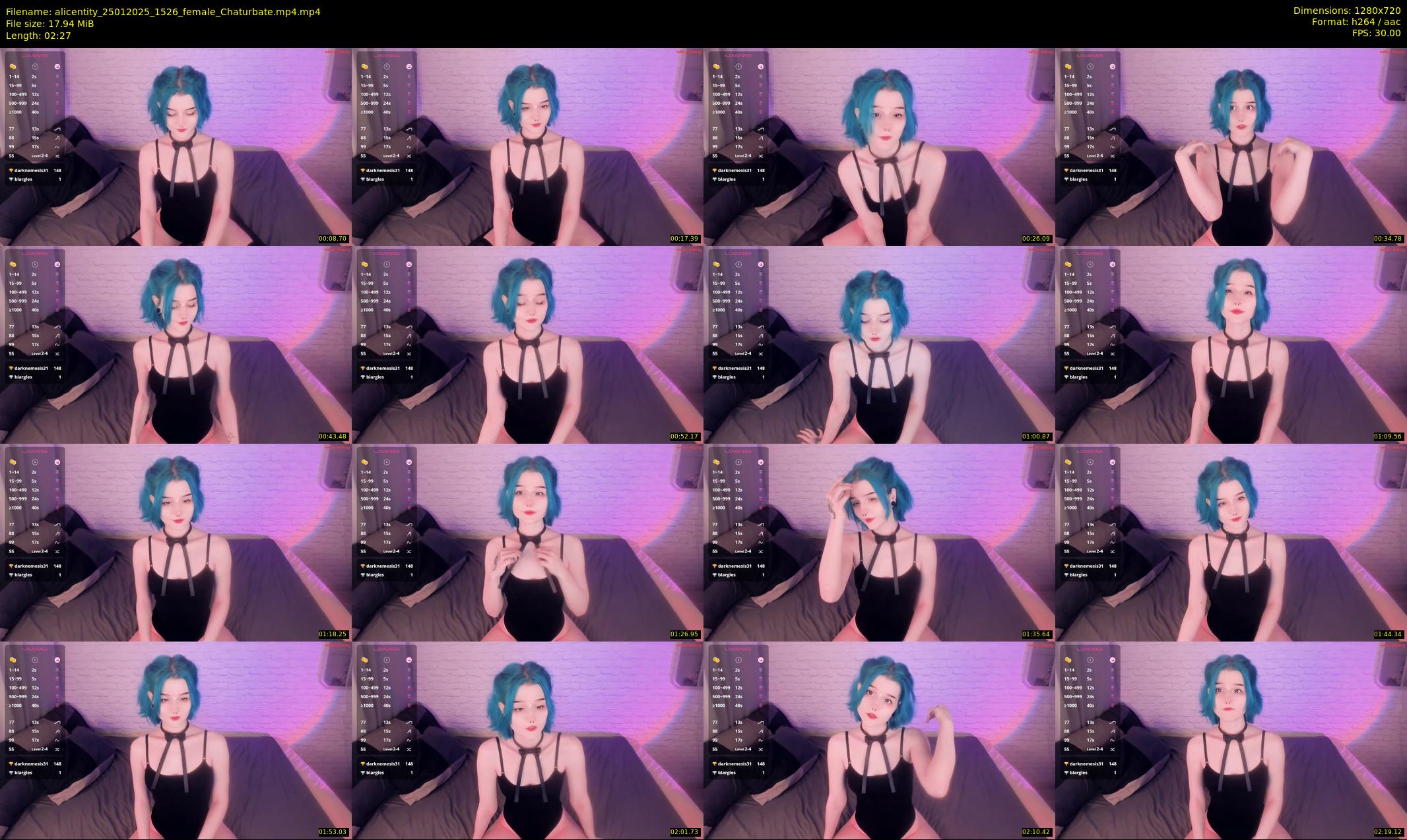 alicentity — 3 minute Chaturbate female cam show recording, 720p, Jan 25, 2025