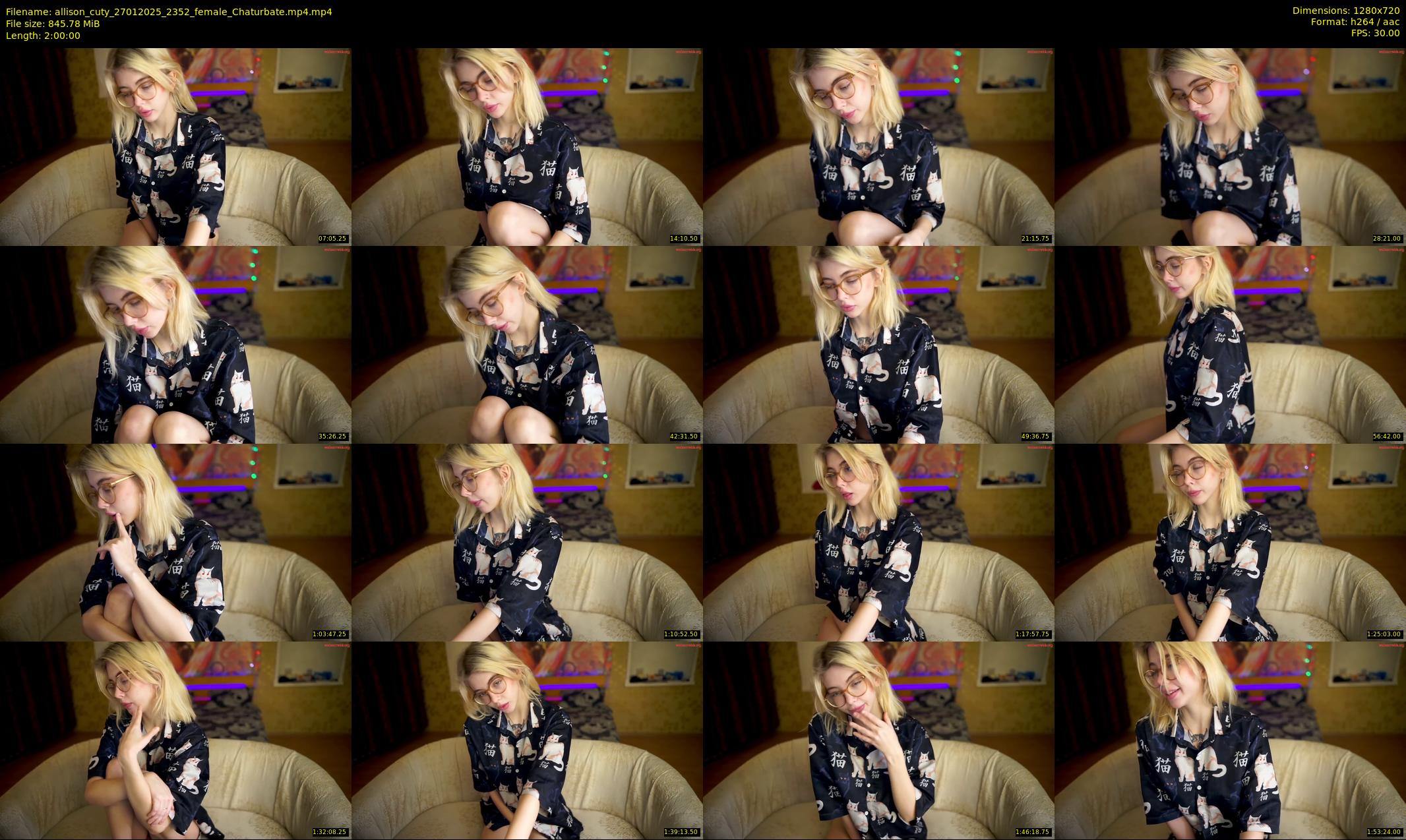 allison_cuty — 120 minute Chaturbate female cam show recording, 720p, Jan 27, 2025