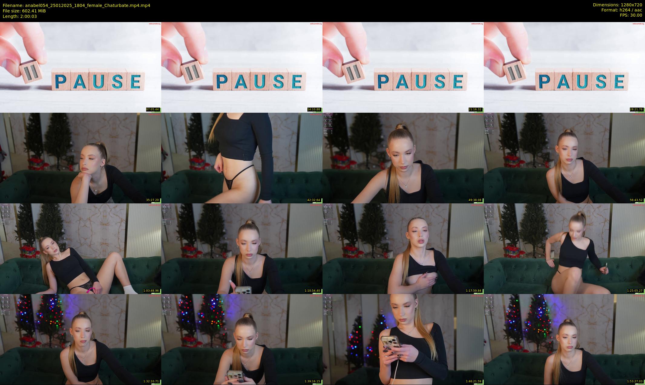 anabel054 — 121 minute Chaturbate female cam show recording, 720p, Jan 25, 2025