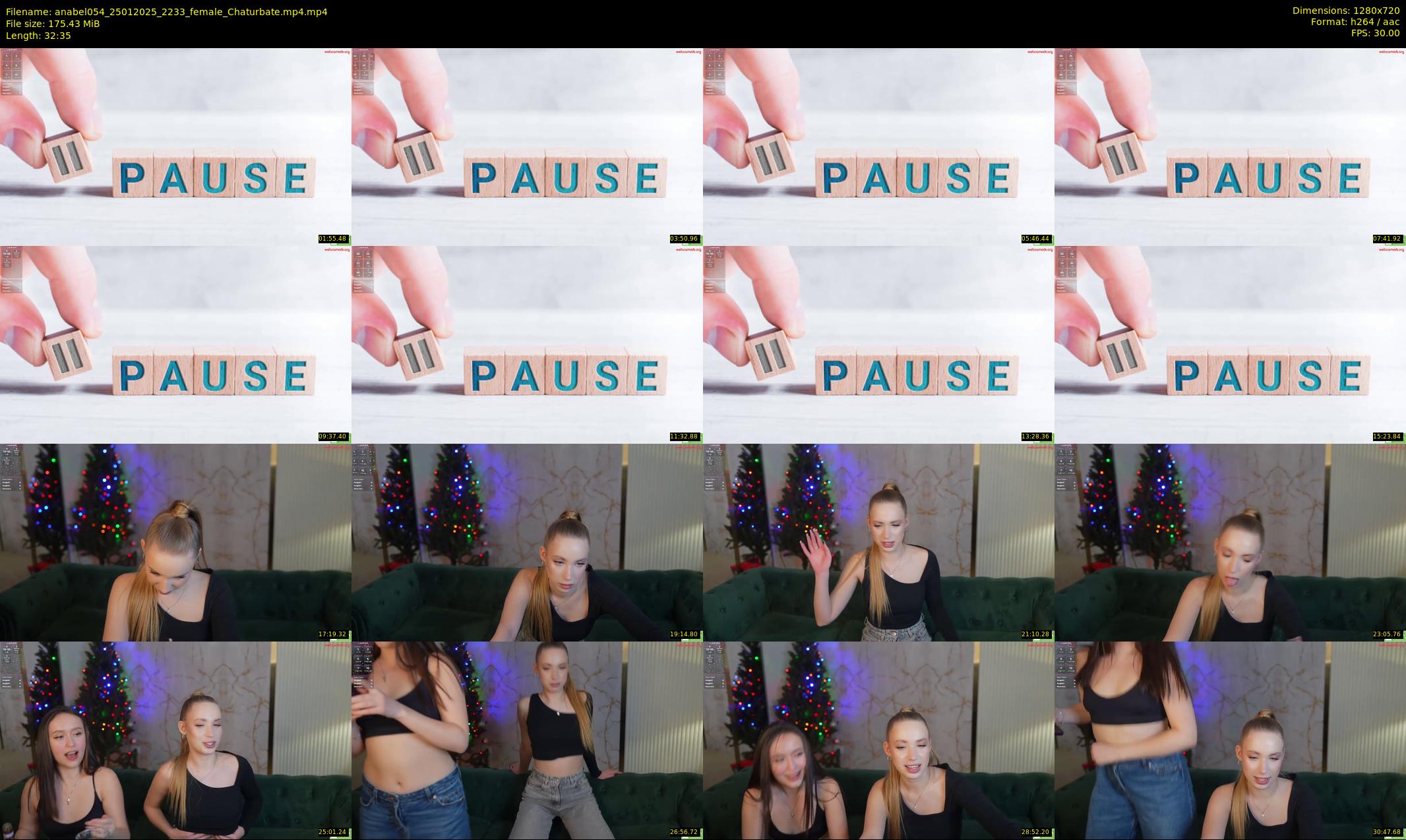 anabel054 — 33 minute Chaturbate female cam show recording, 720p, Jan 25, 2025