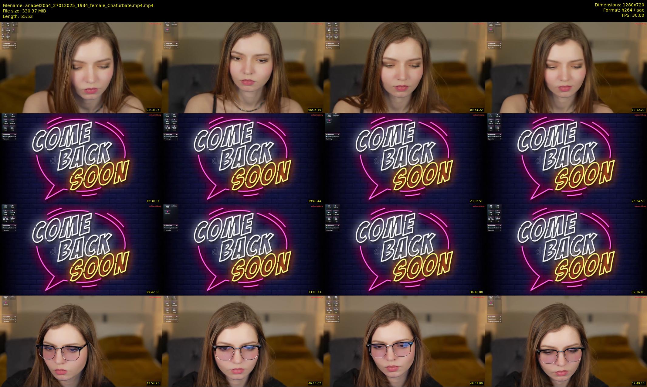 anabel2054 — 56 minute Chaturbate female cam show recording, 720p, Jan 27, 2025