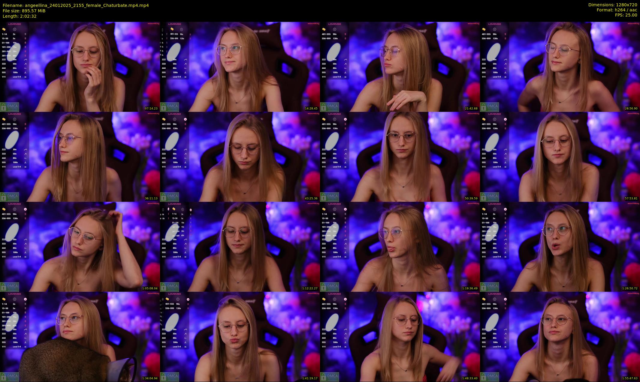 angeellina — 123 minute Chaturbate female cam show recording, 720p, Jan 24, 2025