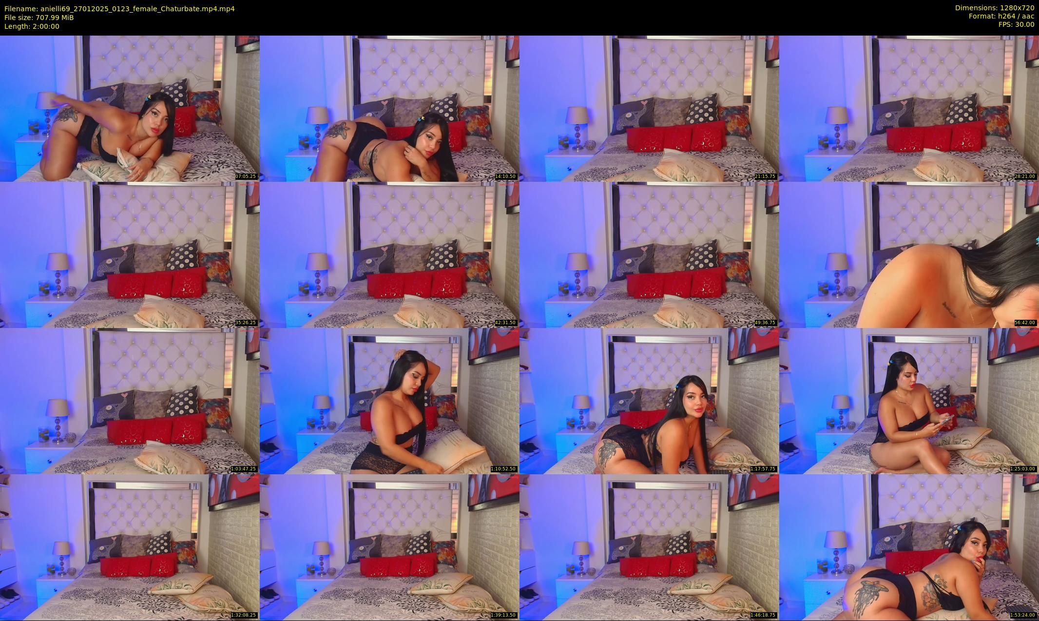 anielli69 — 120 minute Chaturbate female cam show recording, 720p, Jan 27, 2025