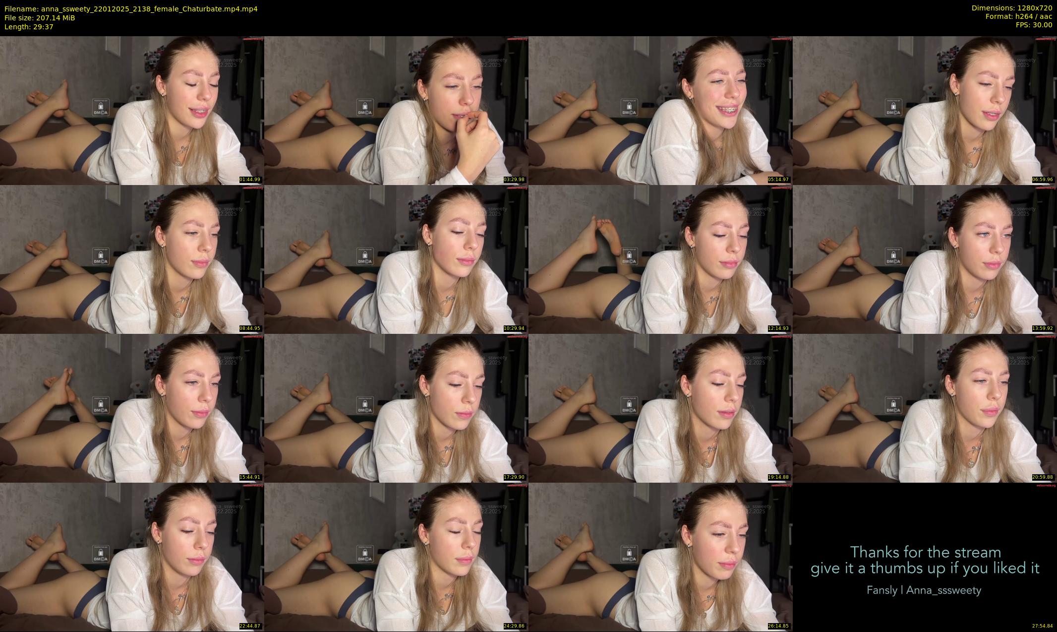 anna_ssweety — 30 minute Chaturbate female cam show recording, 720p, Jan 22, 2025