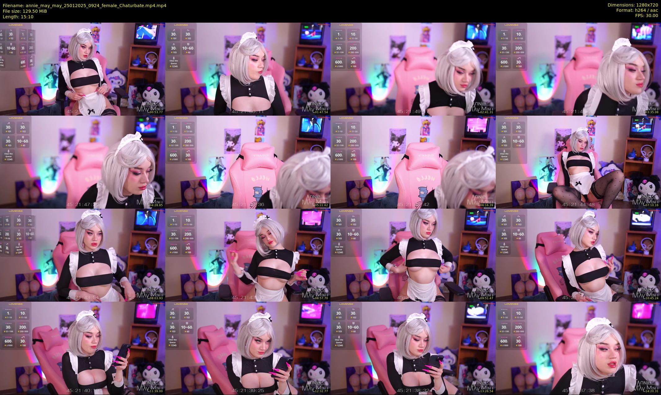 annie_may_may — 16 minute Chaturbate female cam show recording, 720p, Jan 25, 2025