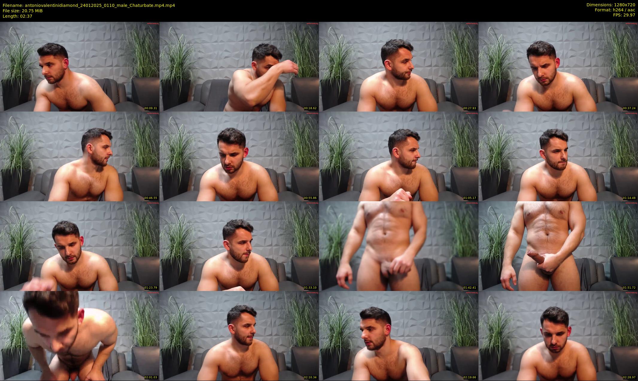 antoniovalentinidiamond — 3 minute Chaturbate male cam show recording, 720p, Jan 24, 2025
