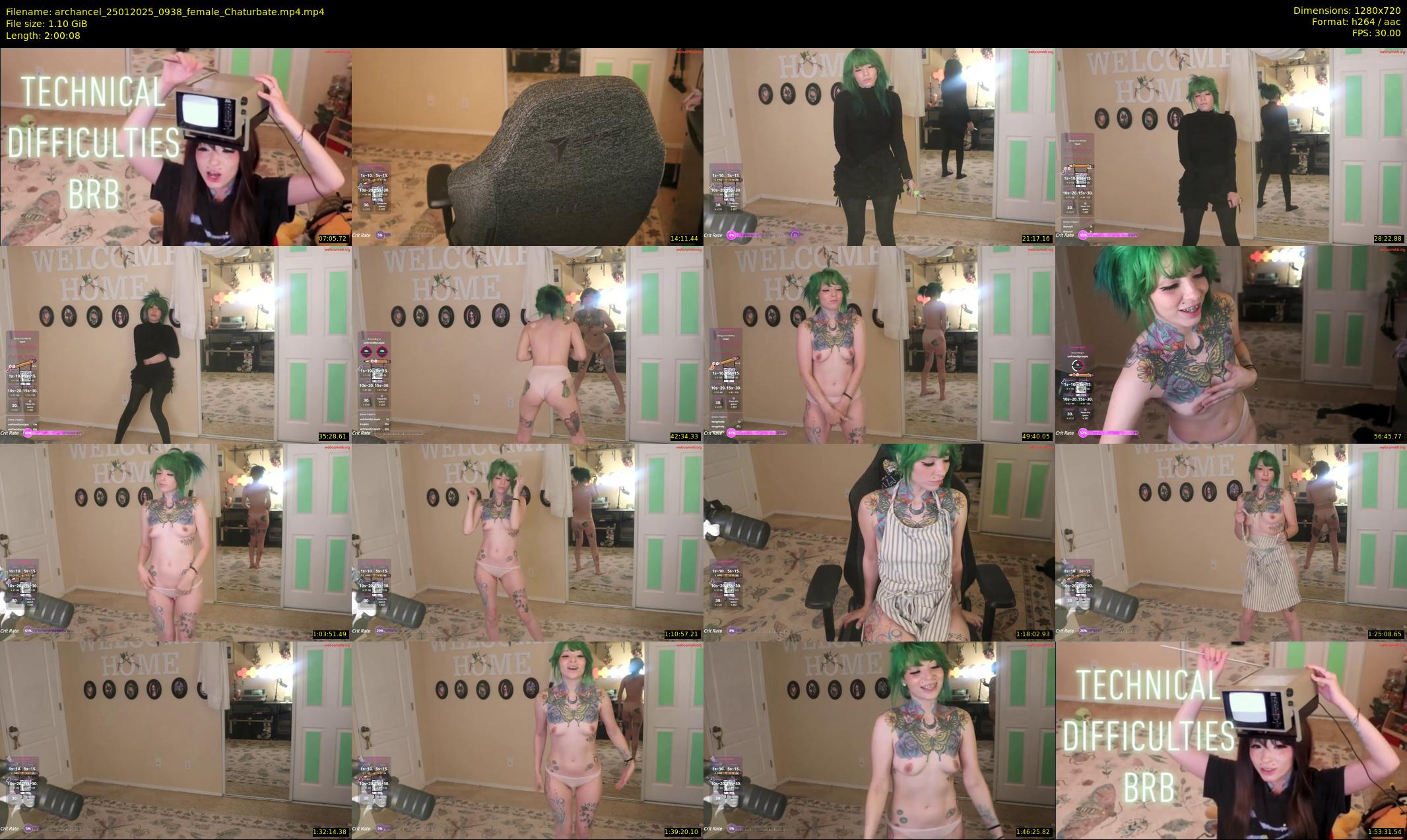 archancel — 121 minute Chaturbate female cam show recording, 720p, Jan 25, 2025